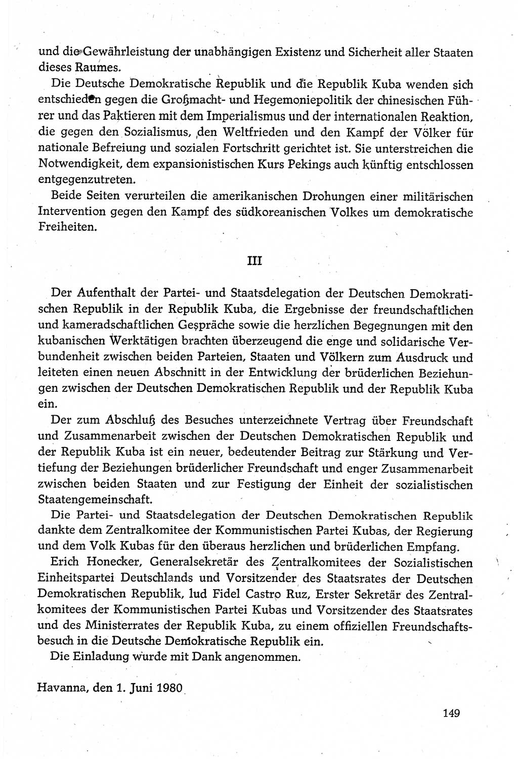 Dokumente der Sozialistischen Einheitspartei Deutschlands (SED) [Deutsche Demokratische Republik (DDR)] 1980-1981, Seite 149 (Dok. SED DDR 1980-1981, S. 149)