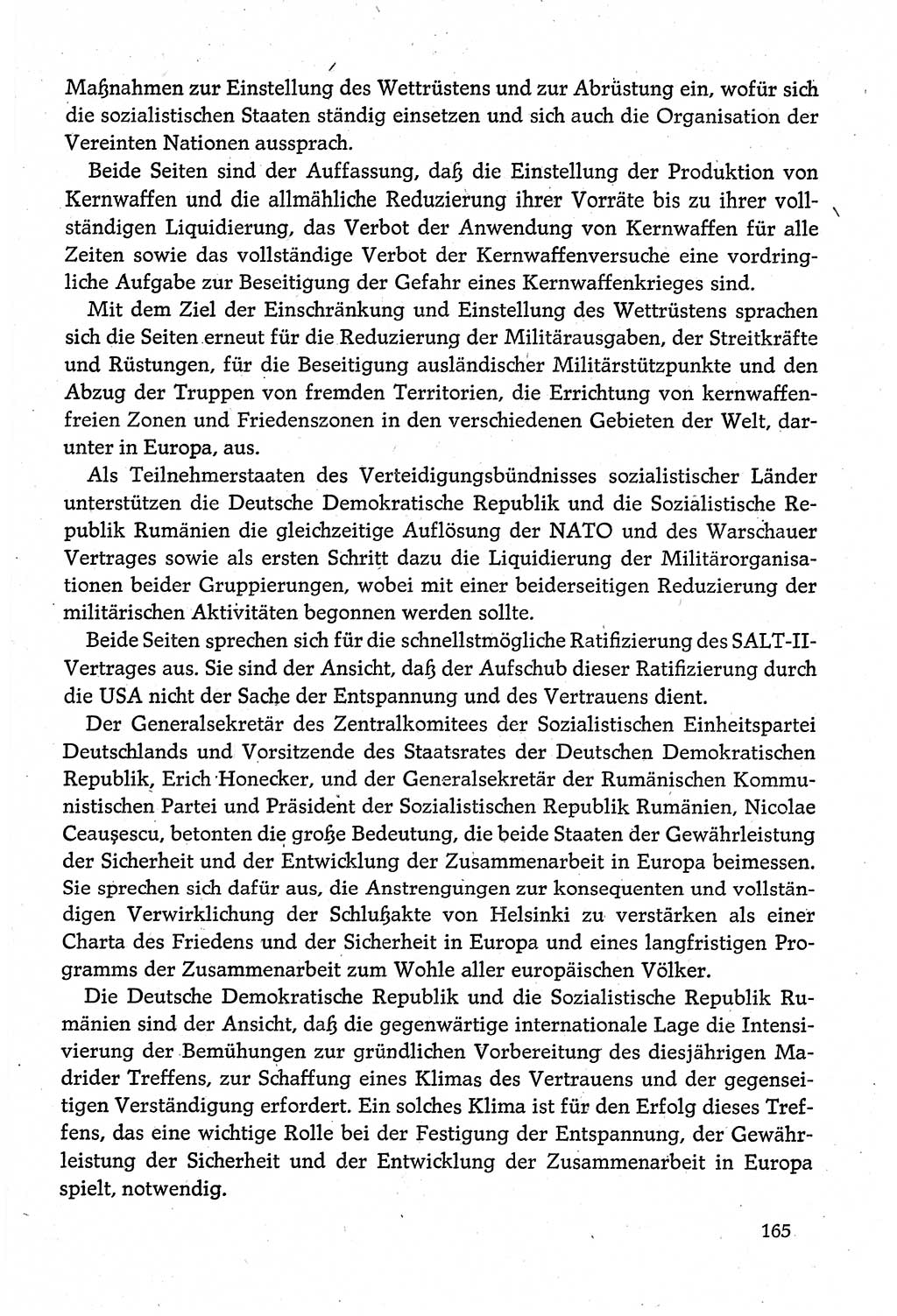 Dokumente der Sozialistischen Einheitspartei Deutschlands (SED) [Deutsche Demokratische Republik (DDR)] 1980-1981, Seite 165 (Dok. SED DDR 1980-1981, S. 165)