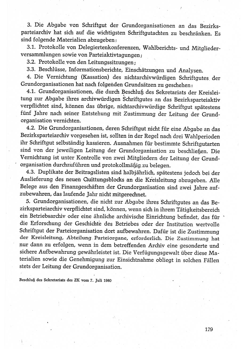 Dokumente der Sozialistischen Einheitspartei Deutschlands (SED) [Deutsche Demokratische Republik (DDR)] 1980-1981, Seite 179 (Dok. SED DDR 1980-1981, S. 179)