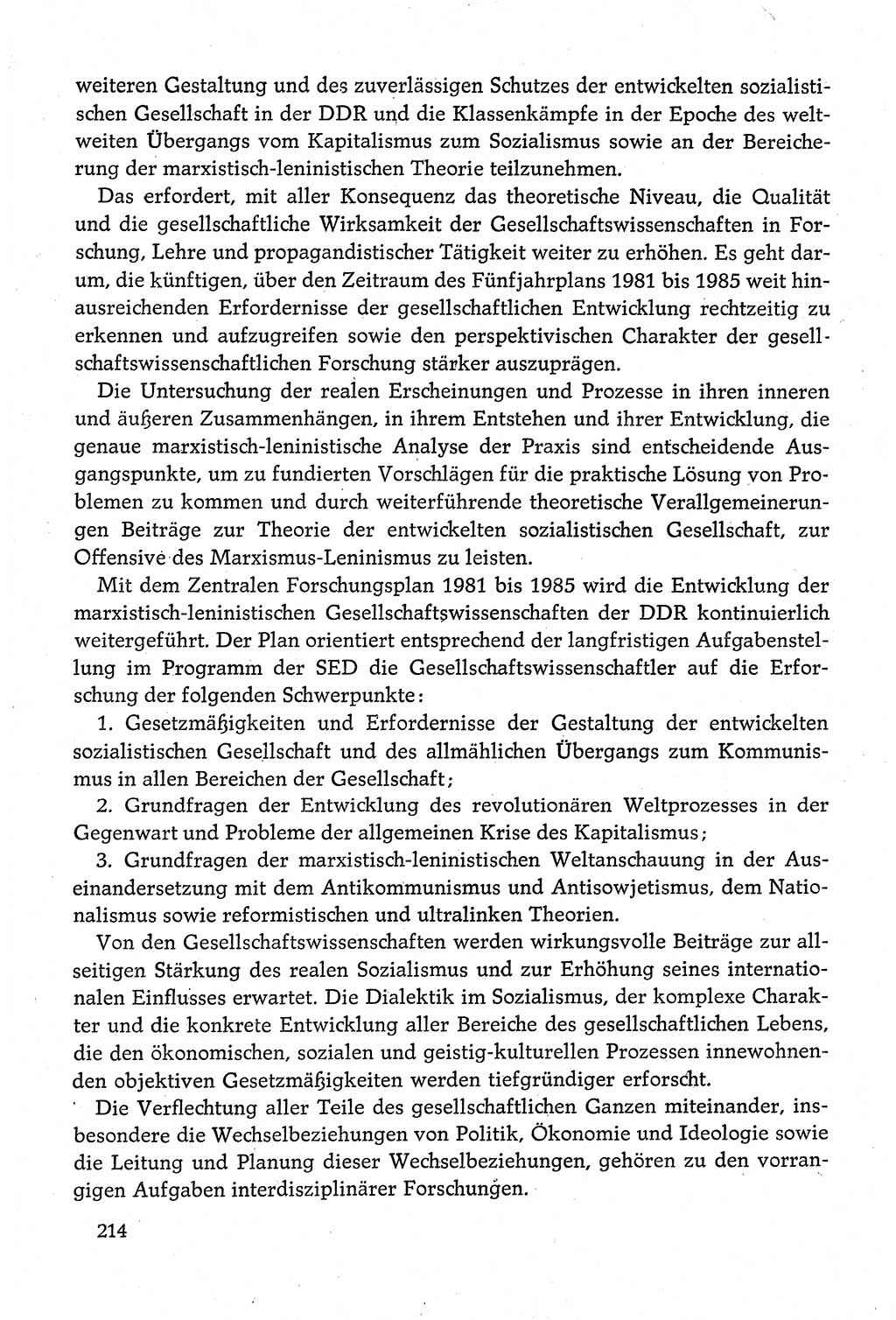 Dokumente der Sozialistischen Einheitspartei Deutschlands (SED) [Deutsche Demokratische Republik (DDR)] 1980-1981, Seite 214 (Dok. SED DDR 1980-1981, S. 214)