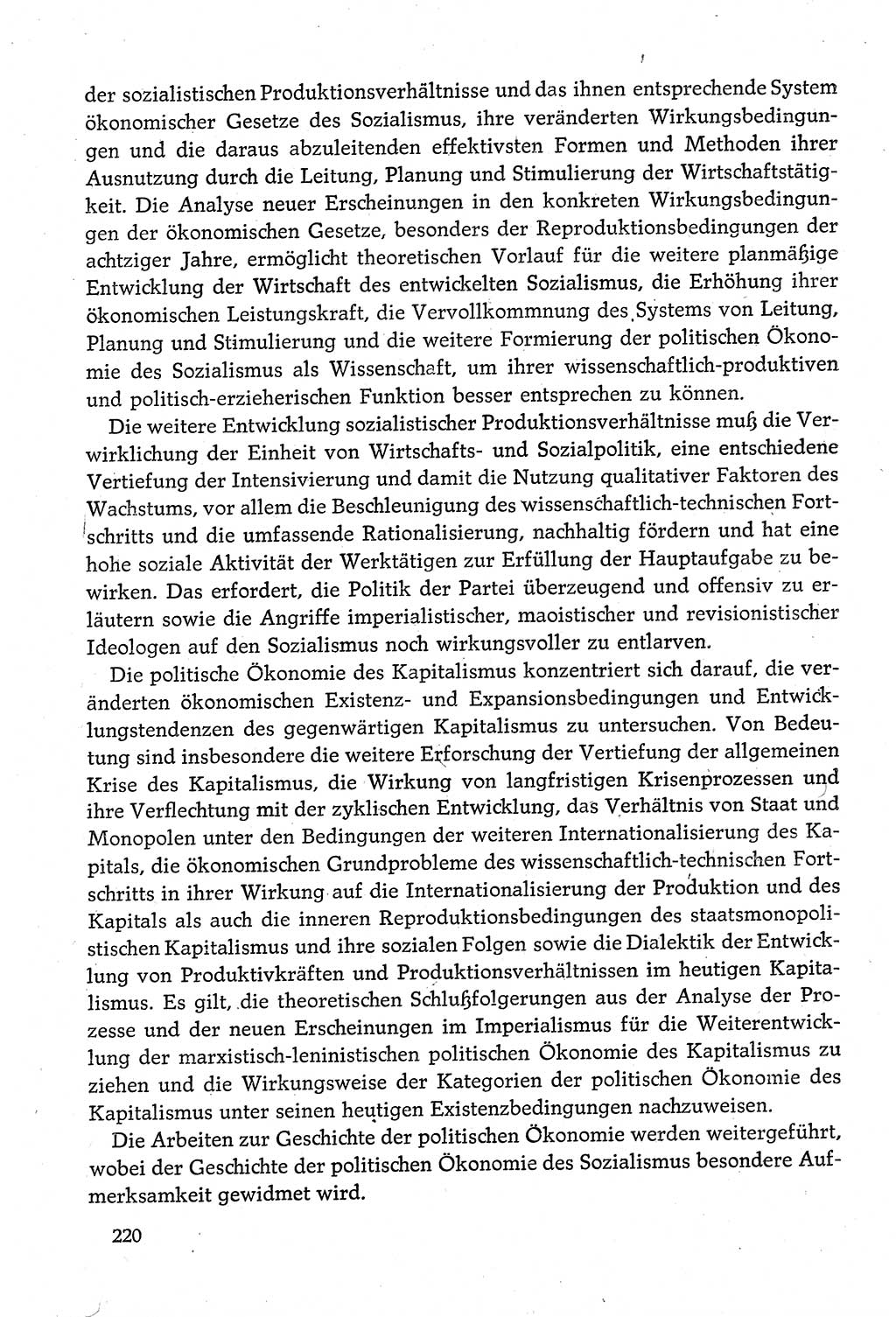 Dokumente der Sozialistischen Einheitspartei Deutschlands (SED) [Deutsche Demokratische Republik (DDR)] 1980-1981, Seite 220 (Dok. SED DDR 1980-1981, S. 220)
