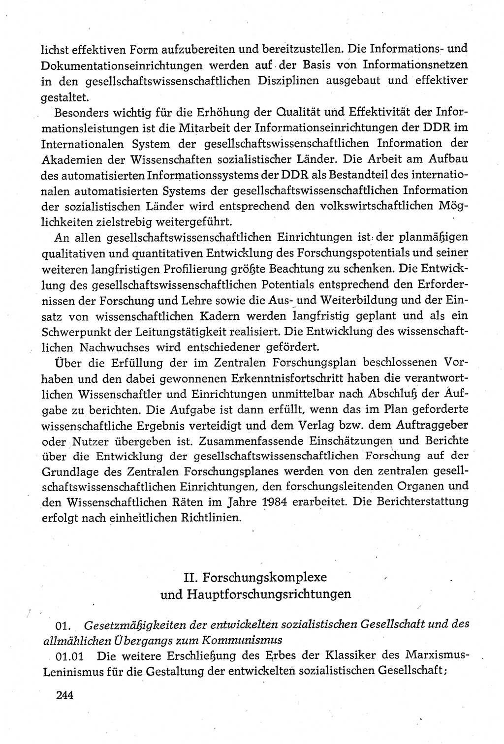 Dokumente der Sozialistischen Einheitspartei Deutschlands (SED) [Deutsche Demokratische Republik (DDR)] 1980-1981, Seite 244 (Dok. SED DDR 1980-1981, S. 244)
