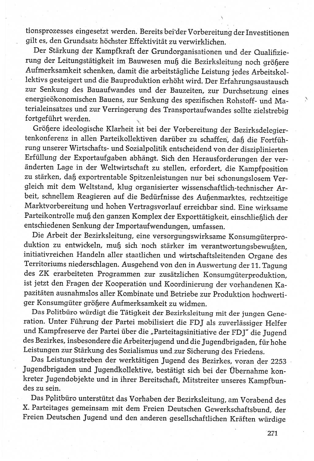Dokumente der Sozialistischen Einheitspartei Deutschlands (SED) [Deutsche Demokratische Republik (DDR)] 1980-1981, Seite 271 (Dok. SED DDR 1980-1981, S. 271)