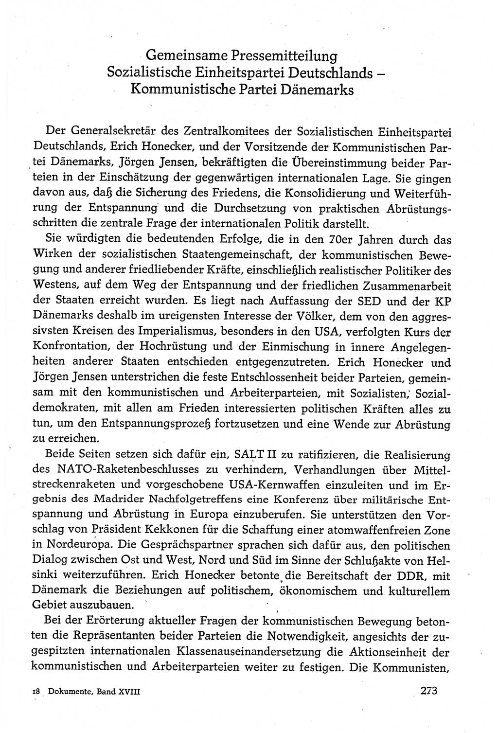 Dokumente der Sozialistischen Einheitspartei Deutschlands (SED) [Deutsche Demokratische Republik (DDR)] 1980-1981, Seite 273 (Dok. SED DDR 1980-1981, S. 273)