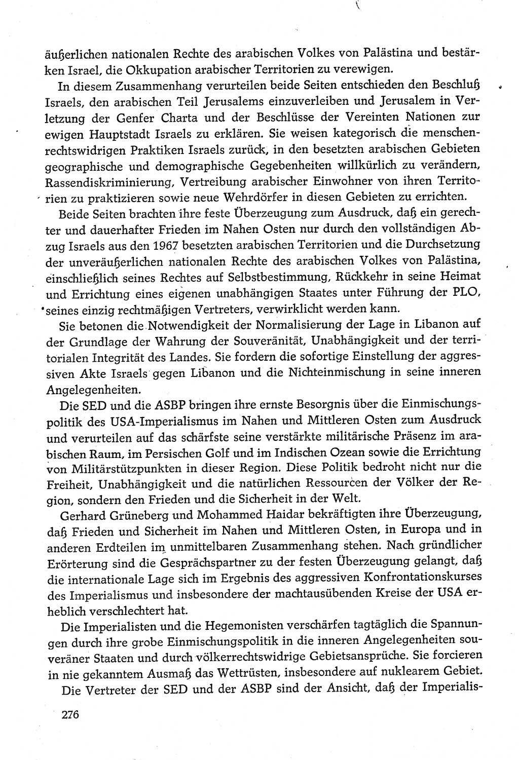 Dokumente der Sozialistischen Einheitspartei Deutschlands (SED) [Deutsche Demokratische Republik (DDR)] 1980-1981, Seite 276 (Dok. SED DDR 1980-1981, S. 276)