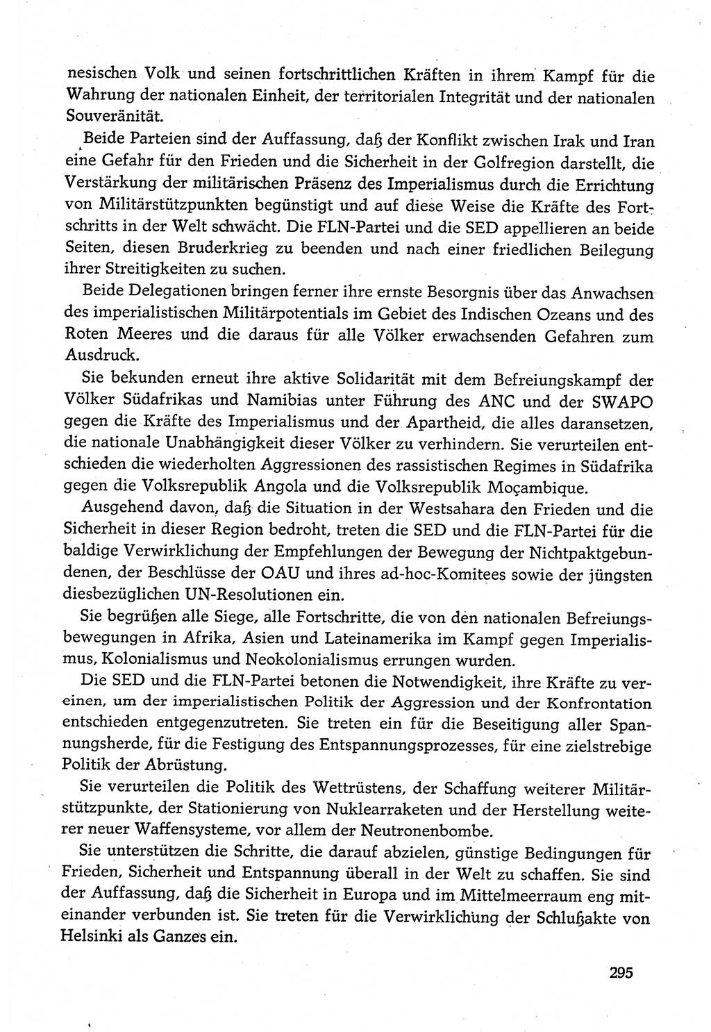 Dokumente der Sozialistischen Einheitspartei Deutschlands (SED) [Deutsche Demokratische Republik (DDR)] 1980-1981, Seite 295 (Dok. SED DDR 1980-1981, S. 295)
