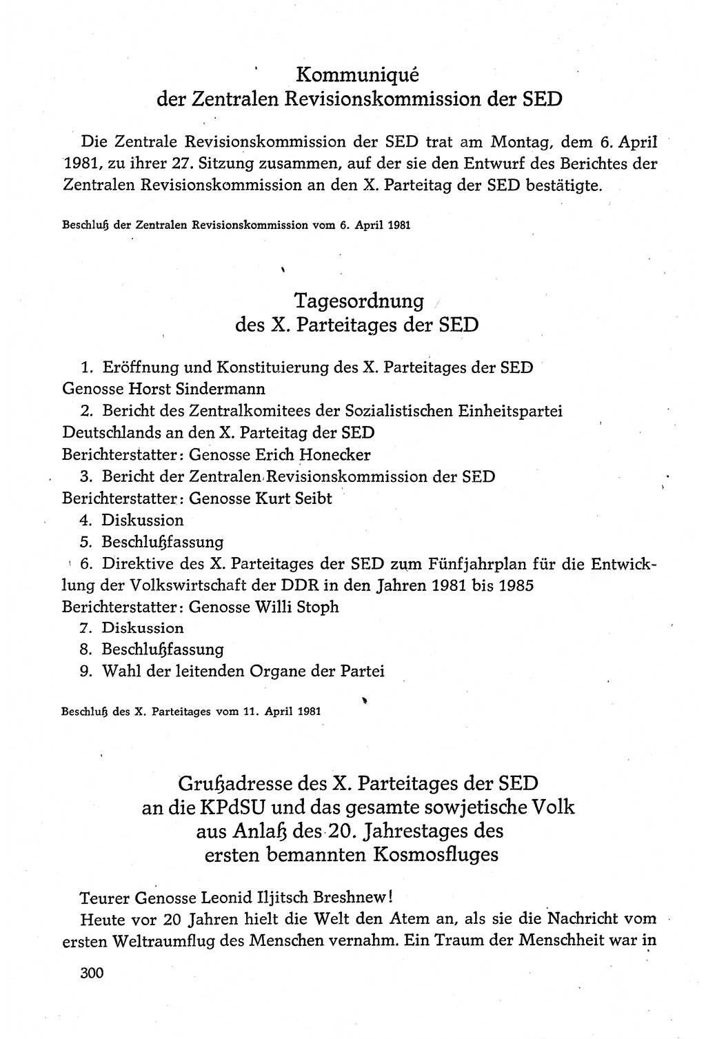 Dokumente der Sozialistischen Einheitspartei Deutschlands (SED) [Deutsche Demokratische Republik (DDR)] 1980-1981, Seite 300 (Dok. SED DDR 1980-1981, S. 300)