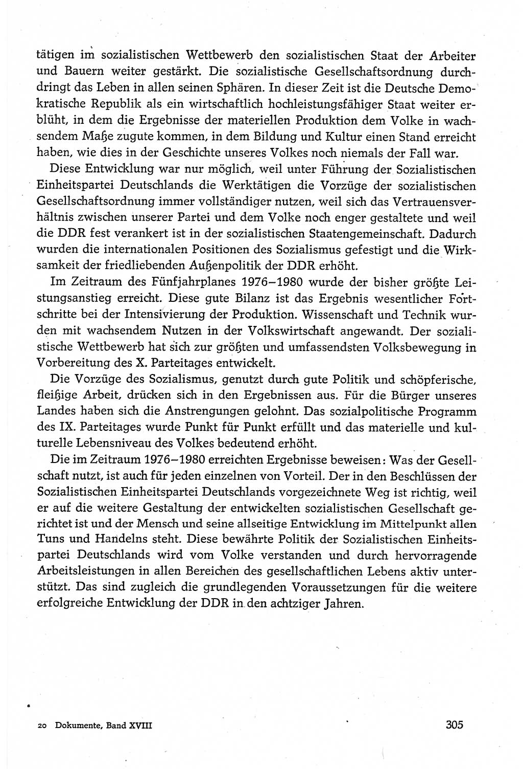 Dokumente der Sozialistischen Einheitspartei Deutschlands (SED) [Deutsche Demokratische Republik (DDR)] 1980-1981, Seite 305 (Dok. SED DDR 1980-1981, S. 305)