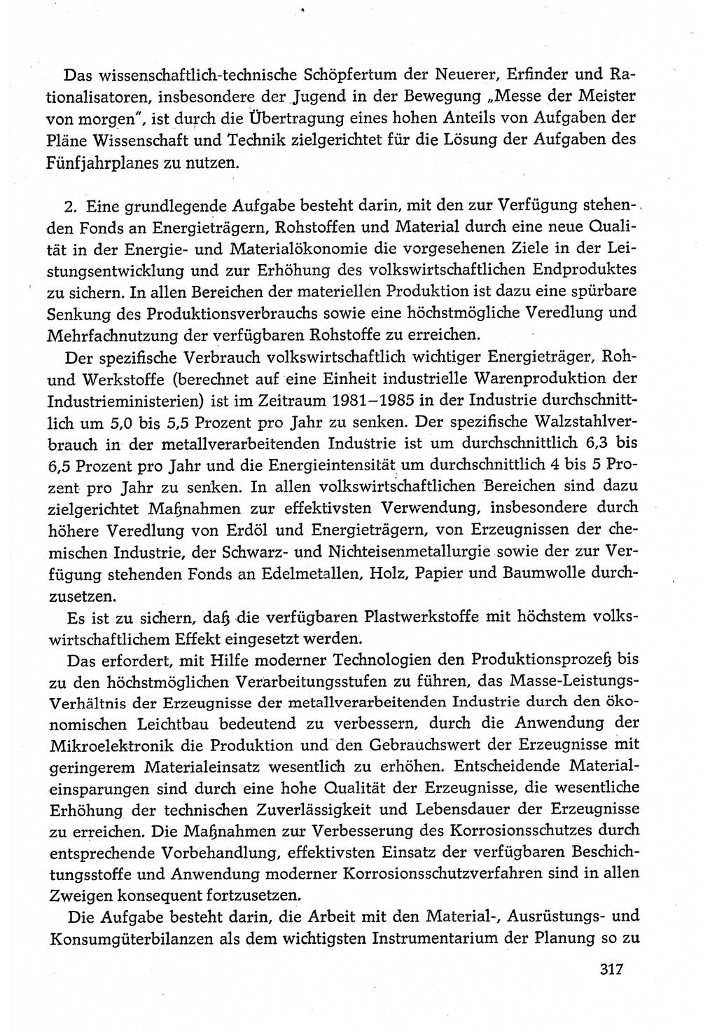 Dokumente der Sozialistischen Einheitspartei Deutschlands (SED) [Deutsche Demokratische Republik (DDR)] 1980-1981, Seite 317 (Dok. SED DDR 1980-1981, S. 317)
