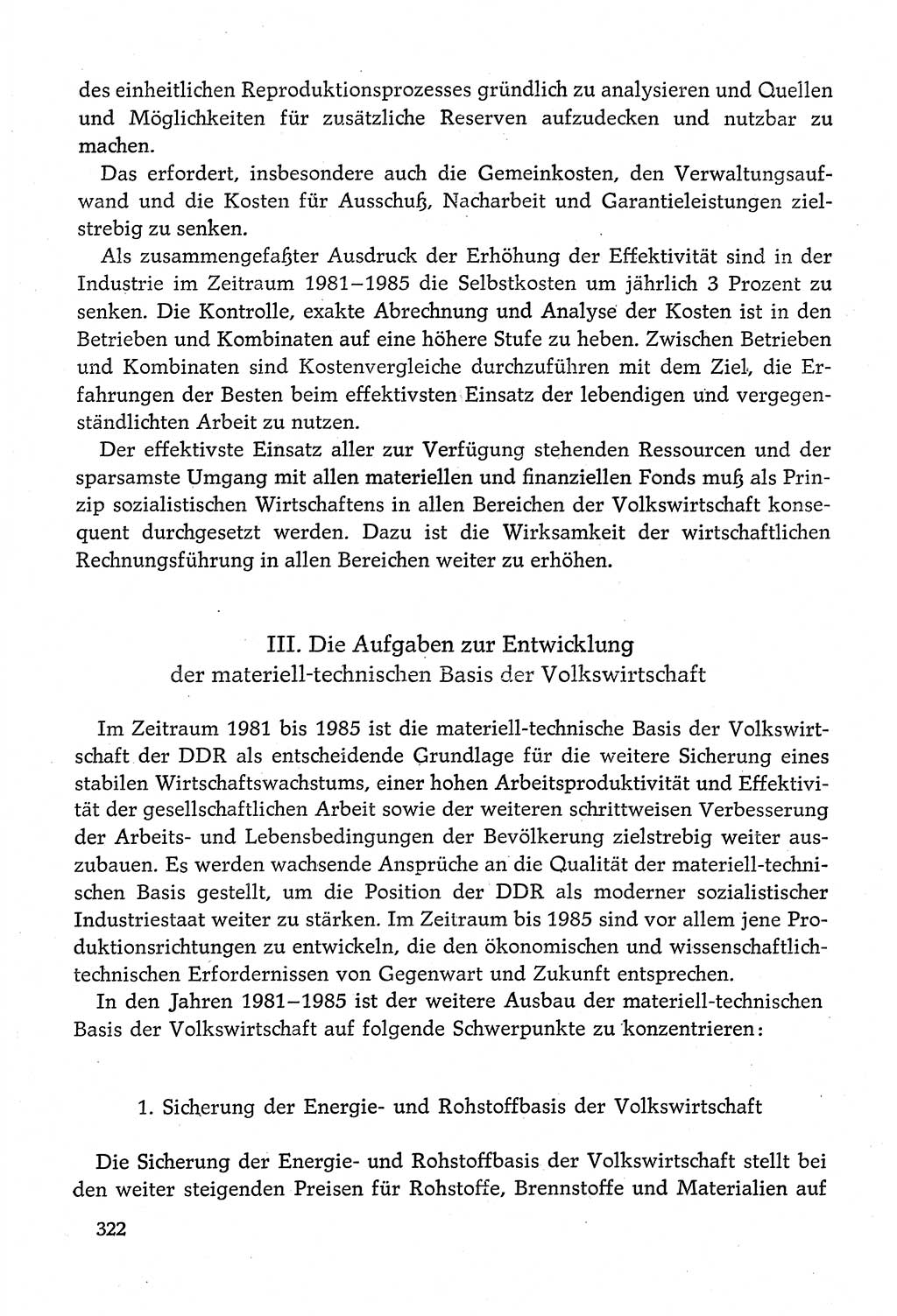Dokumente der Sozialistischen Einheitspartei Deutschlands (SED) [Deutsche Demokratische Republik (DDR)] 1980-1981, Seite 322 (Dok. SED DDR 1980-1981, S. 322)