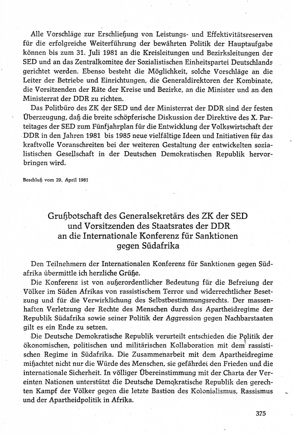 Dokumente der Sozialistischen Einheitspartei Deutschlands (SED) [Deutsche Demokratische Republik (DDR)] 1980-1981, Seite 375 (Dok. SED DDR 1980-1981, S. 375)