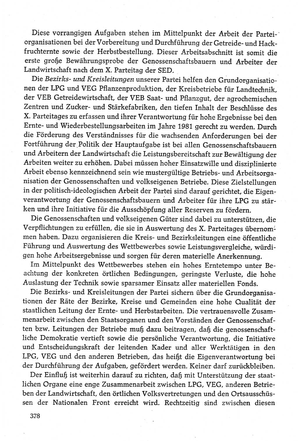 Dokumente der Sozialistischen Einheitspartei Deutschlands (SED) [Deutsche Demokratische Republik (DDR)] 1980-1981, Seite 378 (Dok. SED DDR 1980-1981, S. 378)