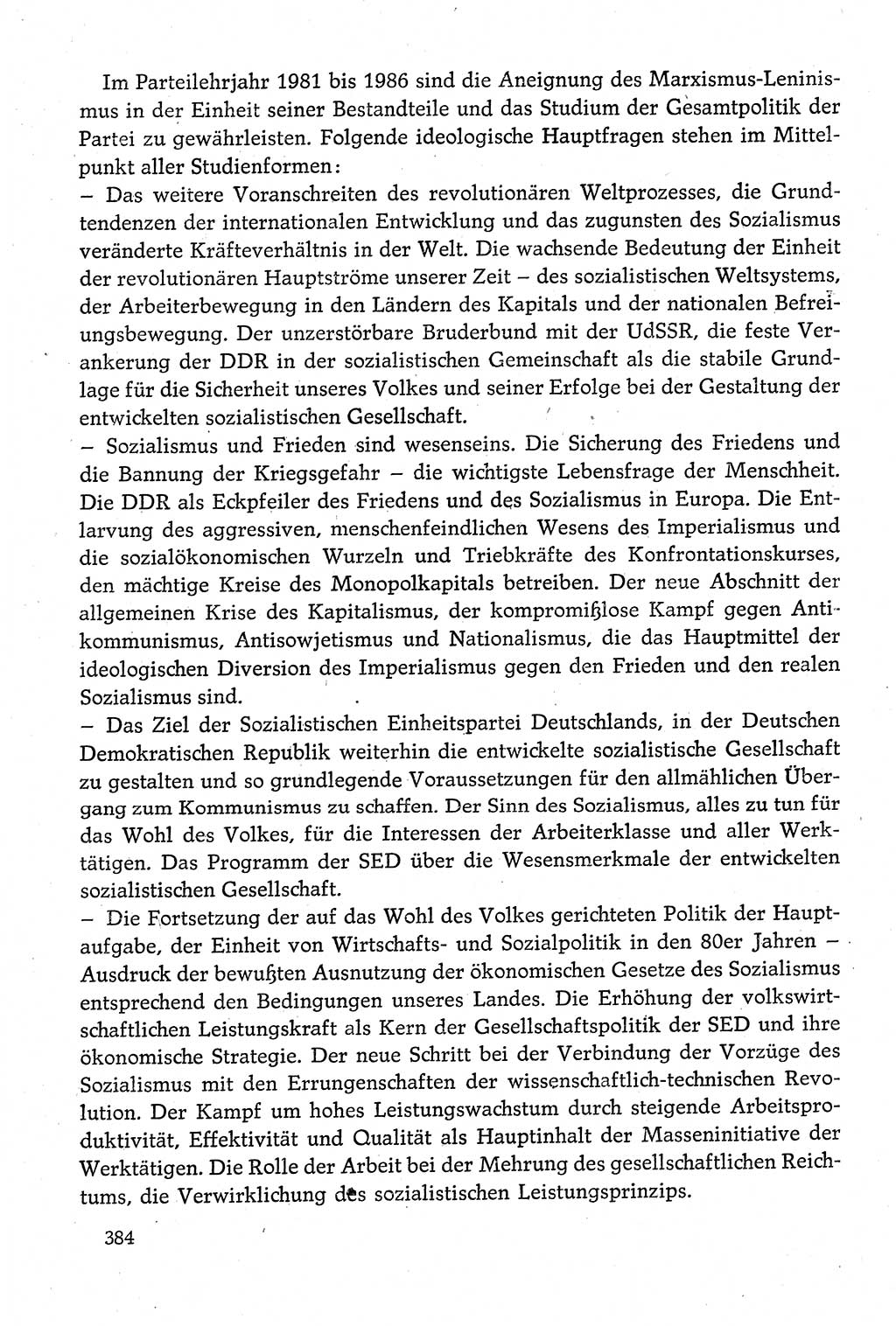 Dokumente der Sozialistischen Einheitspartei Deutschlands (SED) [Deutsche Demokratische Republik (DDR)] 1980-1981, Seite 384 (Dok. SED DDR 1980-1981, S. 384)