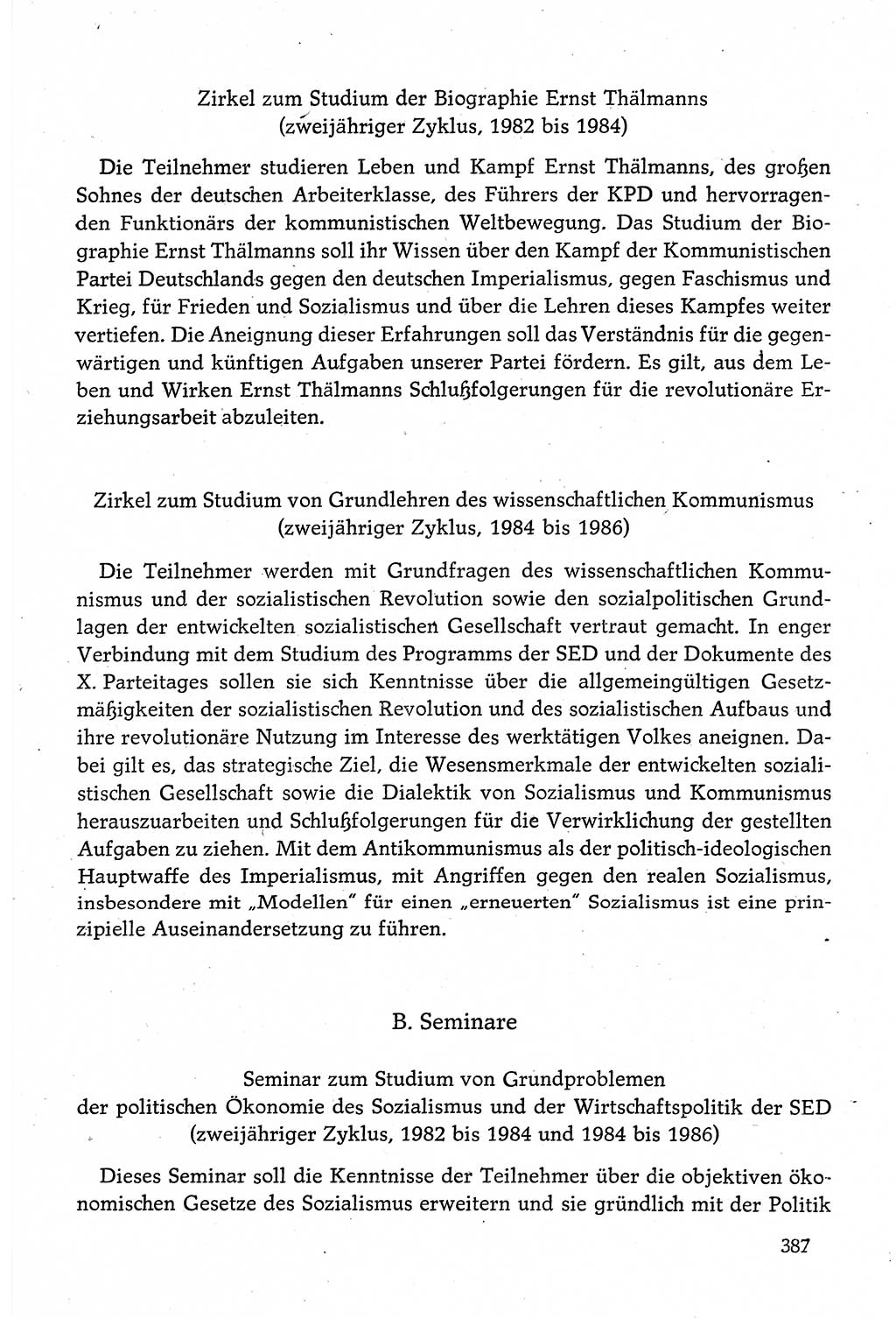 Dokumente der Sozialistischen Einheitspartei Deutschlands (SED) [Deutsche Demokratische Republik (DDR)] 1980-1981, Seite 387 (Dok. SED DDR 1980-1981, S. 387)