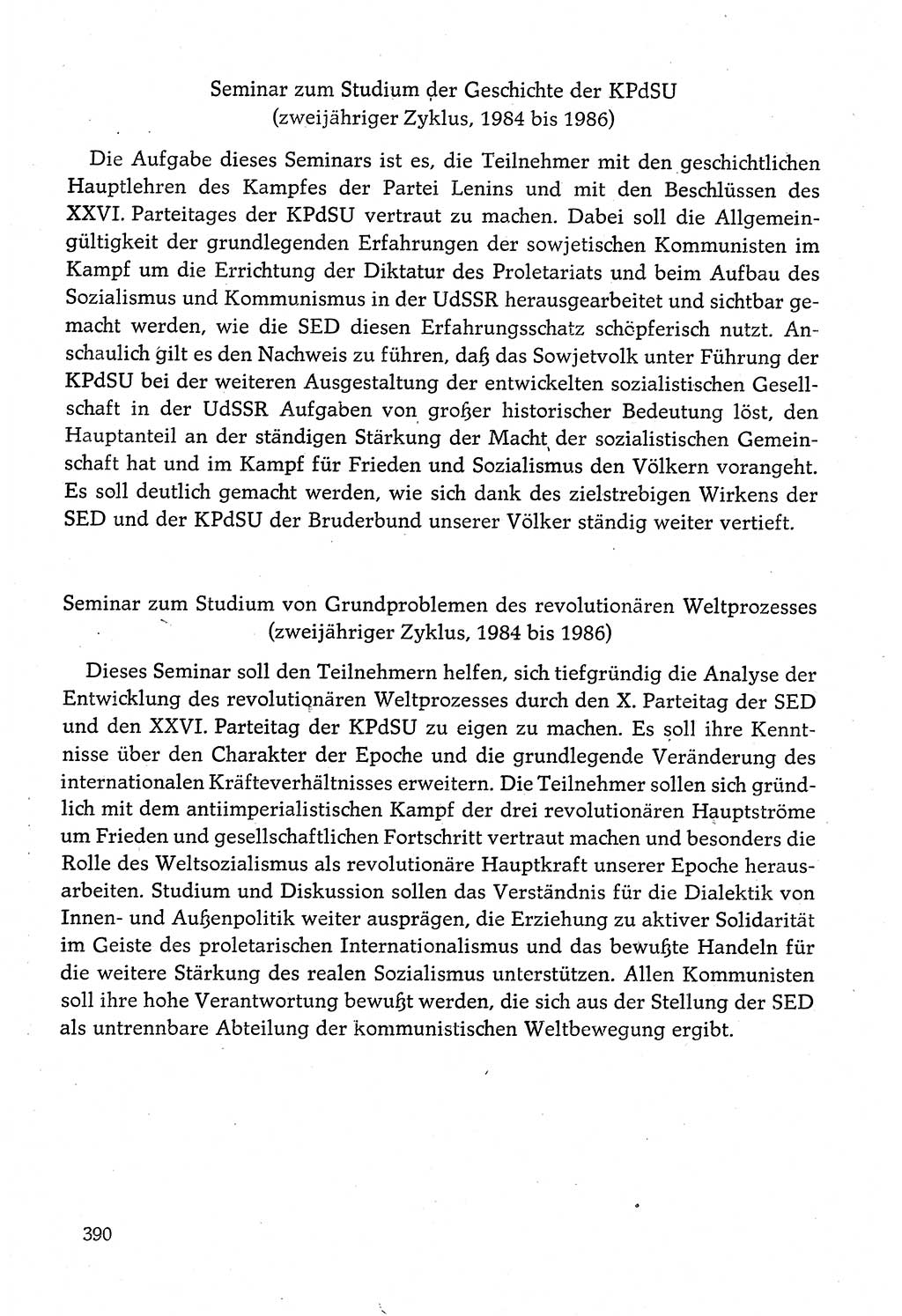 Dokumente der Sozialistischen Einheitspartei Deutschlands (SED) [Deutsche Demokratische Republik (DDR)] 1980-1981, Seite 390 (Dok. SED DDR 1980-1981, S. 390)
