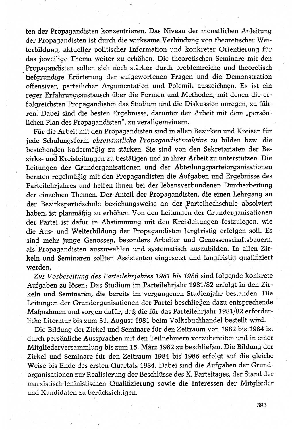 Dokumente der Sozialistischen Einheitspartei Deutschlands (SED) [Deutsche Demokratische Republik (DDR)] 1980-1981, Seite 393 (Dok. SED DDR 1980-1981, S. 393)