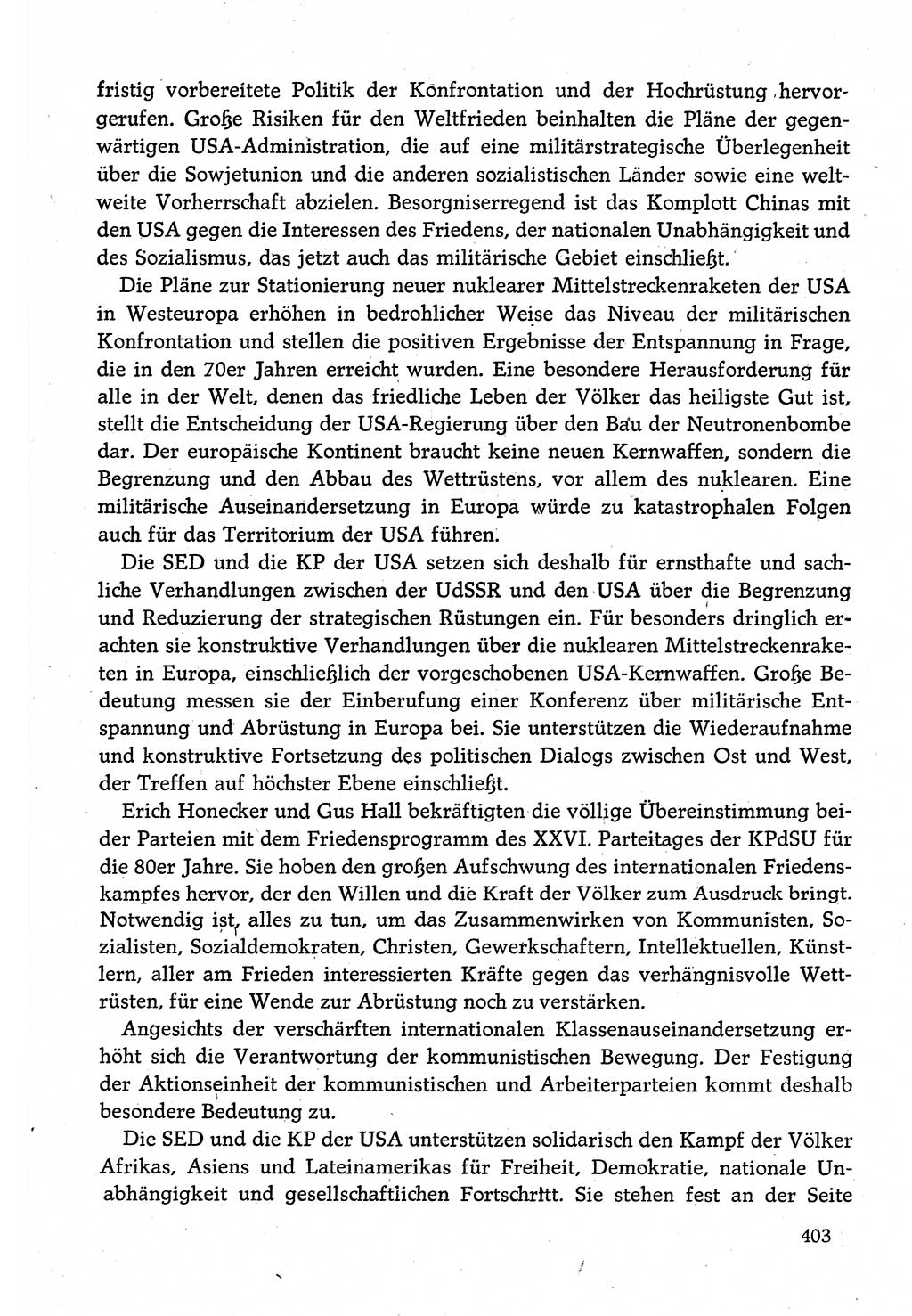 Dokumente der Sozialistischen Einheitspartei Deutschlands (SED) [Deutsche Demokratische Republik (DDR)] 1980-1981, Seite 403 (Dok. SED DDR 1980-1981, S. 403)