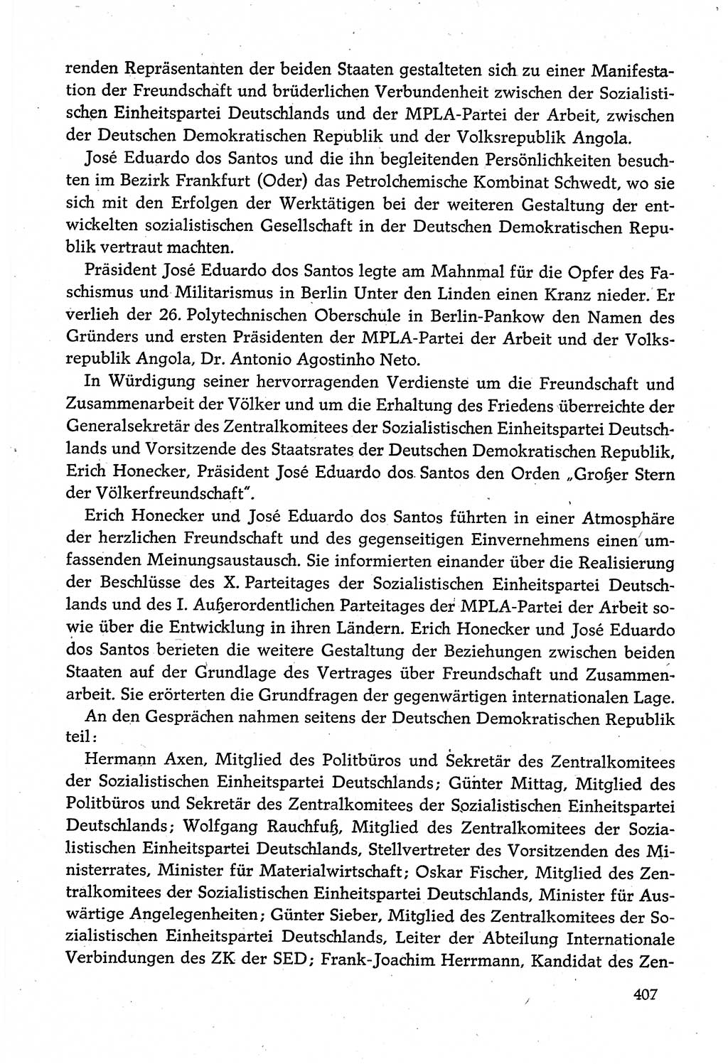 Dokumente der Sozialistischen Einheitspartei Deutschlands (SED) [Deutsche Demokratische Republik (DDR)] 1980-1981, Seite 407 (Dok. SED DDR 1980-1981, S. 407)