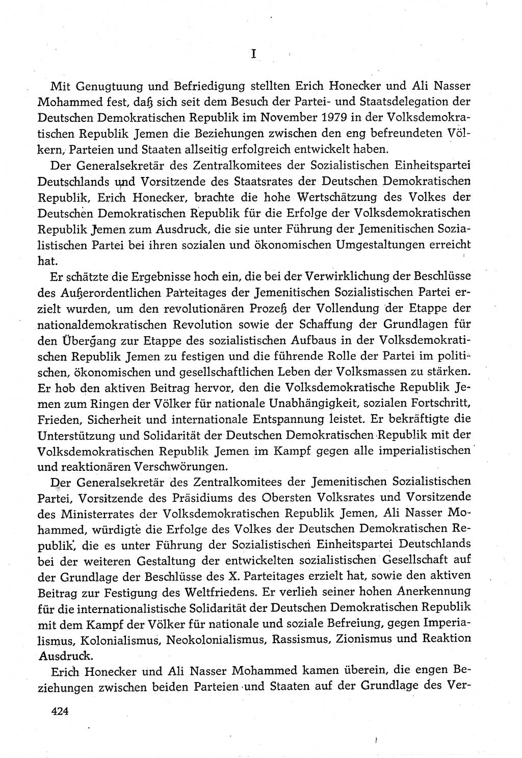 Dokumente der Sozialistischen Einheitspartei Deutschlands (SED) [Deutsche Demokratische Republik (DDR)] 1980-1981, Seite 424 (Dok. SED DDR 1980-1981, S. 424)
