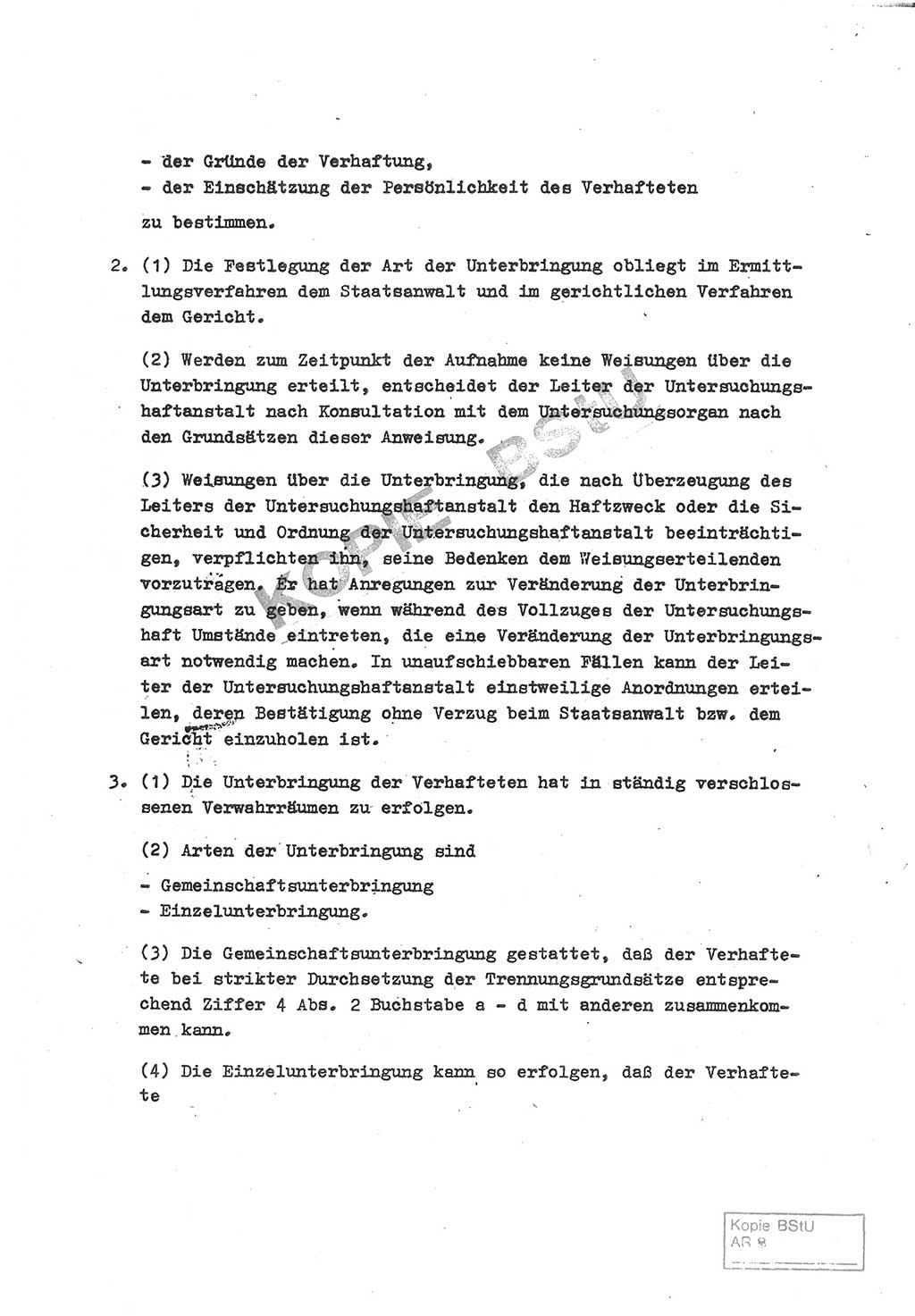 Gemeinsame Anweisung über die Durchführung der Untersuchungshaft [Deutsche Demokratische Republik (DDR)] - vom 22. Mai 1980, Der Generalstaatsanwalt (GStA) der Deutschen Demokratischen Republik, Der Minister für Staatssicherheit (MfS), Der Minister des Innern und Chef der Deutschen Volkspolizei (DVP), 22.5.1980, Blatt 3/1 (Gem. Anw. U-Haft DDR GStA MfS DVP 1980, Bl. 3/1)