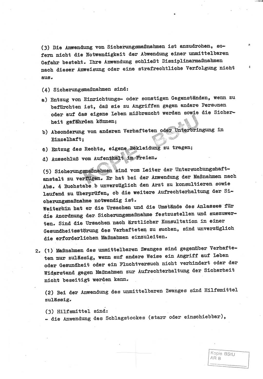 Gemeinsame Anweisung über die Durchführung der Untersuchungshaft [Deutsche Demokratische Republik (DDR)] - vom 22. Mai 1980, Der Generalstaatsanwalt (GStA) der Deutschen Demokratischen Republik, Der Minister für Staatssicherheit (MfS), Der Minister des Innern und Chef der Deutschen Volkspolizei (DVP), 22.5.1980, Blatt 11/1 (Gem. Anw. U-Haft DDR GStA MfS DVP 1980, Bl. 11/1)