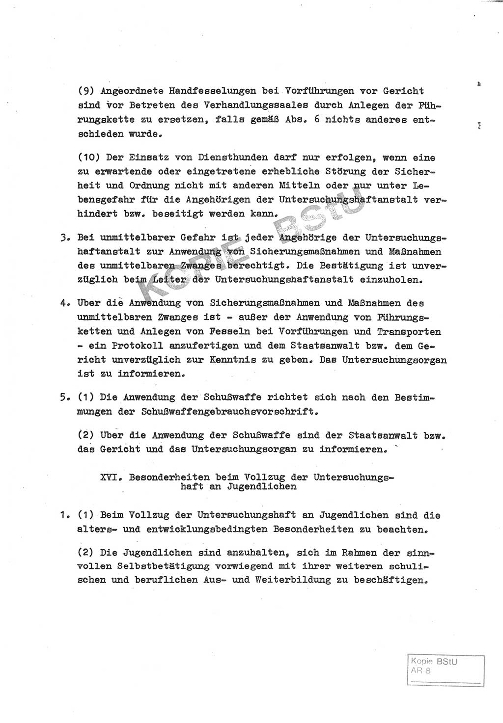 Gemeinsame Anweisung über die Durchführung der Untersuchungshaft [Deutsche Demokratische Republik (DDR)] - vom 22. Mai 1980, Der Generalstaatsanwalt (GStA) der Deutschen Demokratischen Republik, Der Minister für Staatssicherheit (MfS), Der Minister des Innern und Chef der Deutschen Volkspolizei (DVP), 22.5.1980, Blatt 12/1 (Gem. Anw. U-Haft DDR GStA MfS DVP 1980, Bl. 12/1)