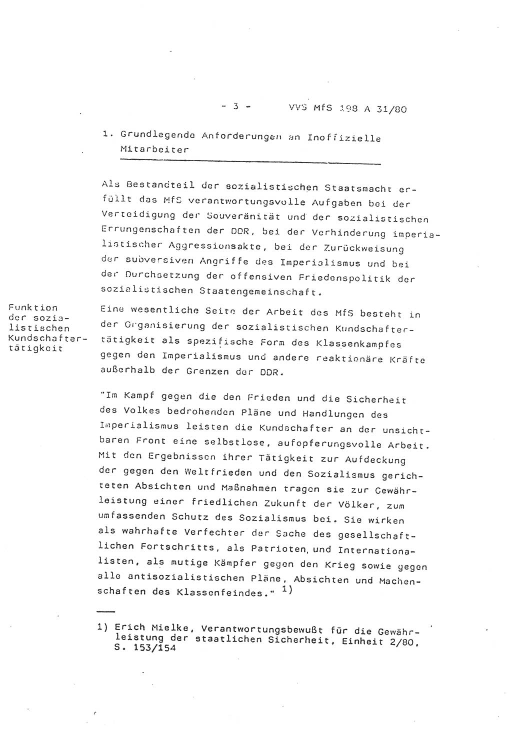 2. Kommentar zur Richtlinie 2/79, Die Anforderungen an Inoffizielle Mitarbeiter der Diensteinheiten der Aufklärung des MfS, Die IM-Kategorien, Deutsche Demokratische Republik (DDR), Ministerium für Staatssicherheit (MfS), Hauptverwaltung A (HV A), Vertrauliche Verschlußsache (VVS) 198 A 31/80, Berlin 1980, Blatt 3 (Komm. RL 2/79 DDR MfS HV A VVS 198 A 31/80 1980, Bl. 3)