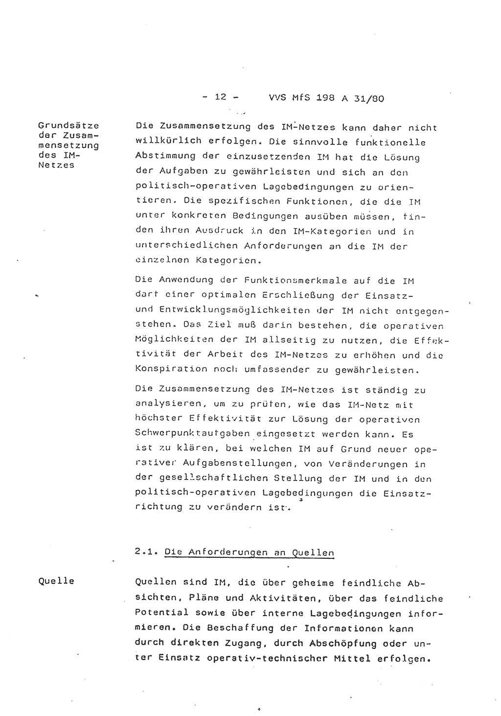 2. Kommentar zur Richtlinie 2/79, Die Anforderungen an Inoffizielle Mitarbeiter der Diensteinheiten der Aufklärung des MfS, Die IM-Kategorien, Deutsche Demokratische Republik (DDR), Ministerium für Staatssicherheit (MfS), Hauptverwaltung A (HV A), Vertrauliche Verschlußsache (VVS) 198 A 31/80, Berlin 1980, Blatt 12 (Komm. RL 2/79 DDR MfS HV A VVS 198 A 31/80 1980, Bl. 12)