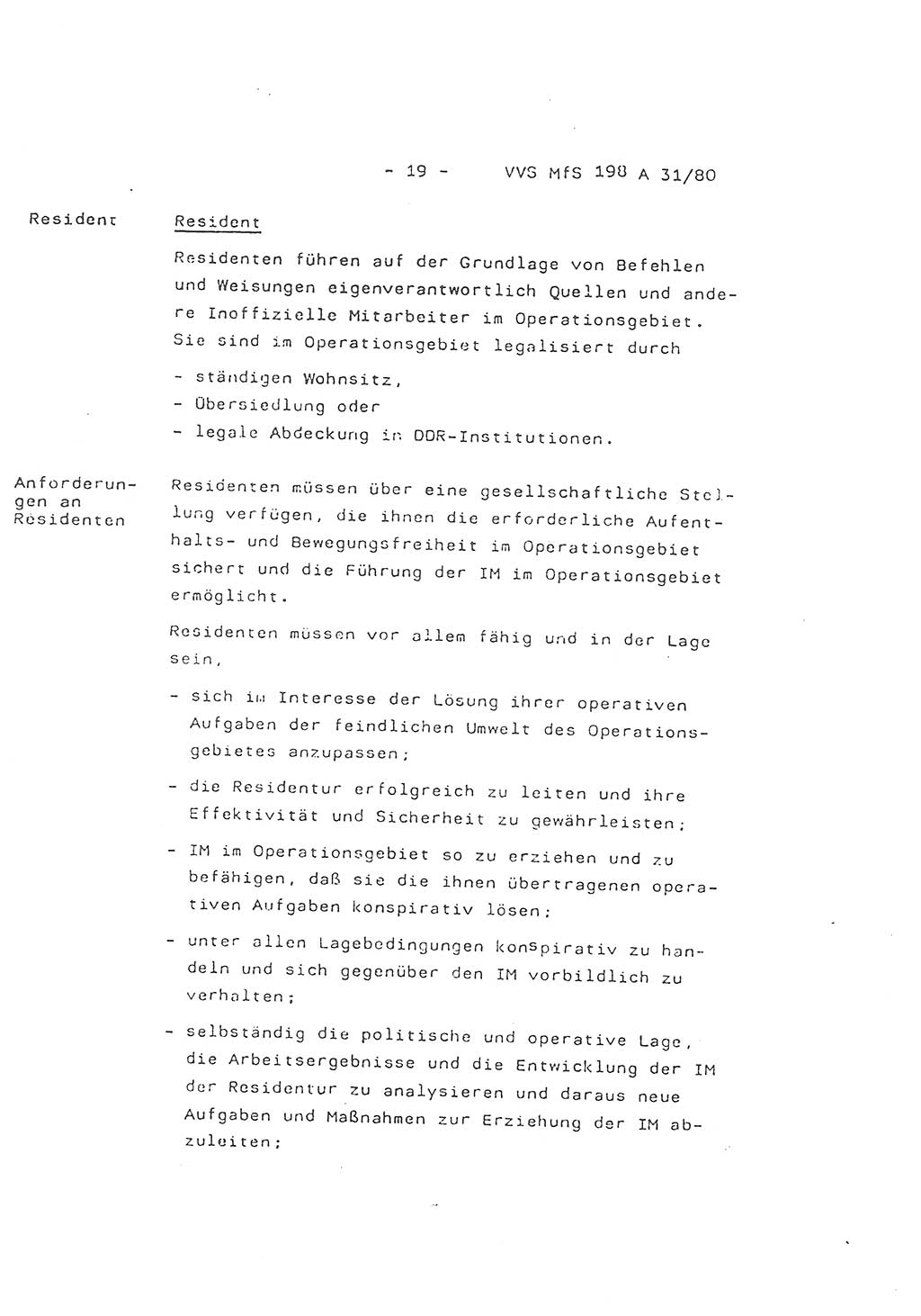 2. Kommentar zur Richtlinie 2/79, Die Anforderungen an Inoffizielle Mitarbeiter der Diensteinheiten der Aufklärung des MfS, Die IM-Kategorien, Deutsche Demokratische Republik (DDR), Ministerium für Staatssicherheit (MfS), Hauptverwaltung A (HV A), Vertrauliche Verschlußsache (VVS) 198 A 31/80, Berlin 1980, Blatt 19 (Komm. RL 2/79 DDR MfS HV A VVS 198 A 31/80 1980, Bl. 19)