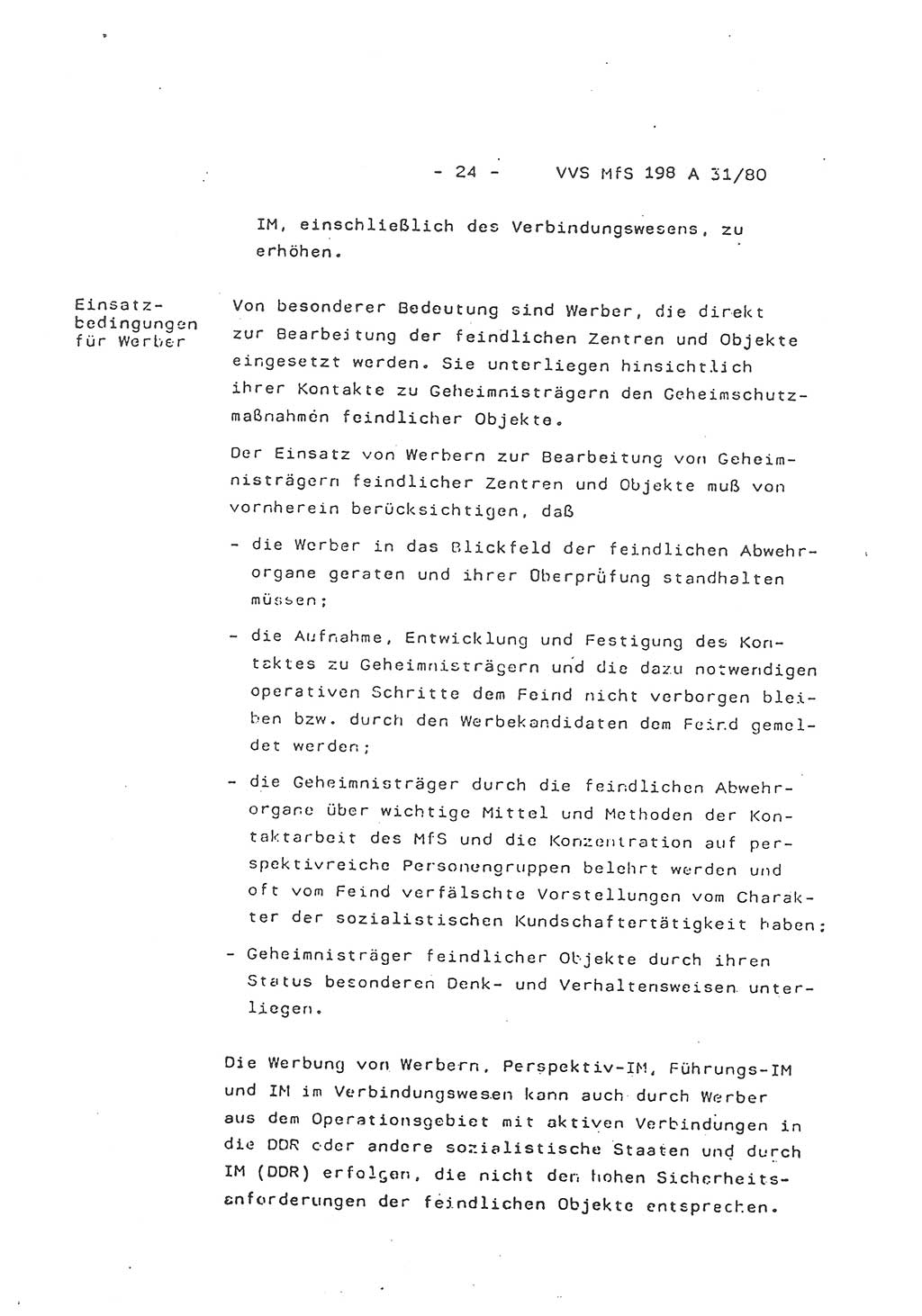 2. Kommentar zur Richtlinie 2/79, Die Anforderungen an Inoffizielle Mitarbeiter der Diensteinheiten der Aufklärung des MfS, Die IM-Kategorien, Deutsche Demokratische Republik (DDR), Ministerium für Staatssicherheit (MfS), Hauptverwaltung A (HV A), Vertrauliche Verschlußsache (VVS) 198 A 31/80, Berlin 1980, Blatt 24 (Komm. RL 2/79 DDR MfS HV A VVS 198 A 31/80 1980, Bl. 24)