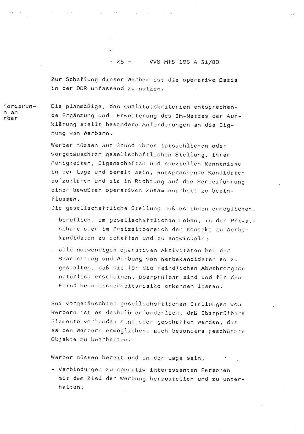 2. Kommentar zur Richtlinie 2/79, Die Anforderungen an Inoffizielle Mitarbeiter der Diensteinheiten der Aufklärung des MfS, Die IM-Kategorien, Deutsche Demokratische Republik (DDR), Ministerium für Staatssicherheit (MfS), Hauptverwaltung A (HV A), Vertrauliche Verschlußsache (VVS) 198 A 31/80, Berlin 1980, Blatt 25 (Komm. RL 2/79 DDR MfS HV A VVS 198 A 31/80 1980, Bl. 25)