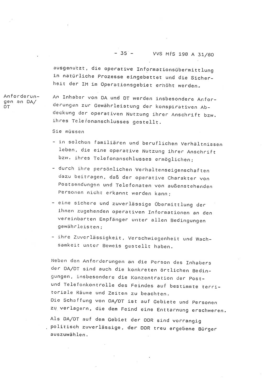 2. Kommentar zur Richtlinie 2/79, Die Anforderungen an Inoffizielle Mitarbeiter der Diensteinheiten der Aufklärung des MfS, Die IM-Kategorien, Deutsche Demokratische Republik (DDR), Ministerium für Staatssicherheit (MfS), Hauptverwaltung A (HV A), Vertrauliche Verschlußsache (VVS) 198 A 31/80, Berlin 1980, Blatt 35 (Komm. RL 2/79 DDR MfS HV A VVS 198 A 31/80 1980, Bl. 35)