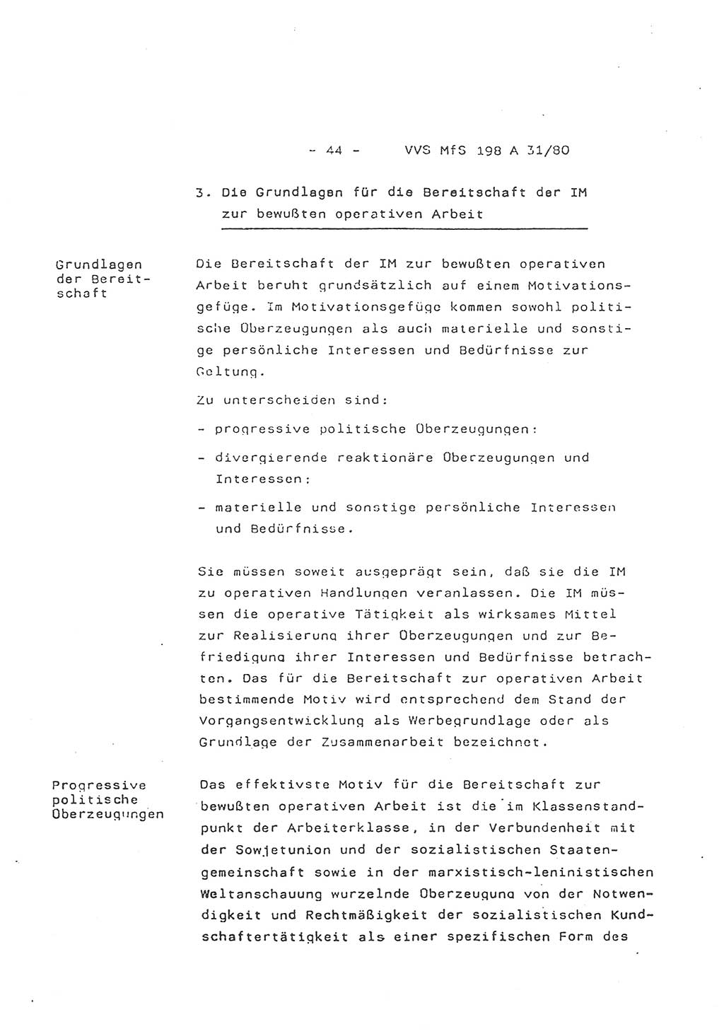 2. Kommentar zur Richtlinie 2/79, Die Anforderungen an Inoffizielle Mitarbeiter der Diensteinheiten der Aufklärung des MfS, Die IM-Kategorien, Deutsche Demokratische Republik (DDR), Ministerium für Staatssicherheit (MfS), Hauptverwaltung A (HV A), Vertrauliche Verschlußsache (VVS) 198 A 31/80, Berlin 1980, Blatt 44 (Komm. RL 2/79 DDR MfS HV A VVS 198 A 31/80 1980, Bl. 44)