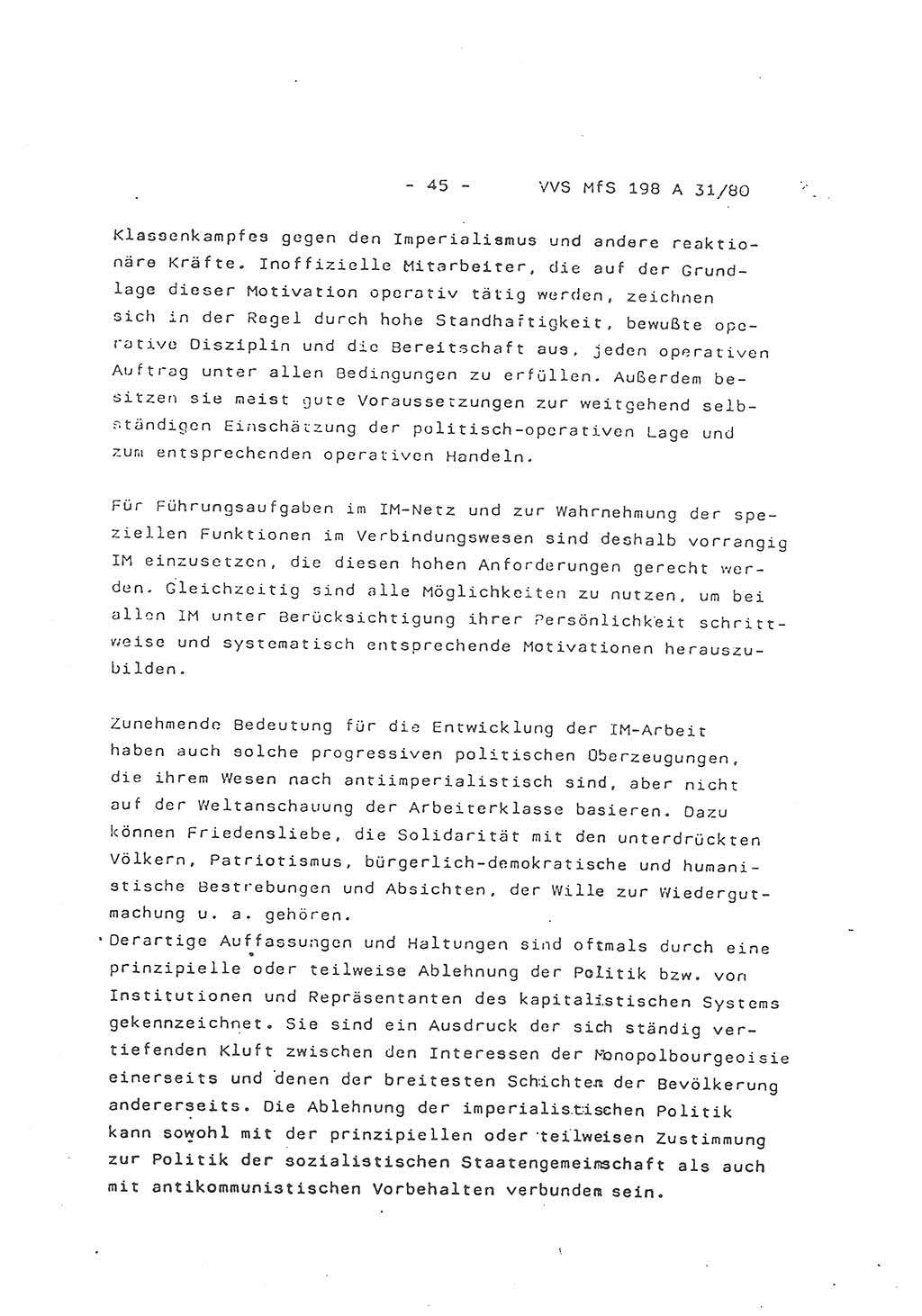 2. Kommentar zur Richtlinie 2/79, Die Anforderungen an Inoffizielle Mitarbeiter der Diensteinheiten der Aufklärung des MfS, Die IM-Kategorien, Deutsche Demokratische Republik (DDR), Ministerium für Staatssicherheit (MfS), Hauptverwaltung A (HV A), Vertrauliche Verschlußsache (VVS) 198 A 31/80, Berlin 1980, Blatt 45 (Komm. RL 2/79 DDR MfS HV A VVS 198 A 31/80 1980, Bl. 45)