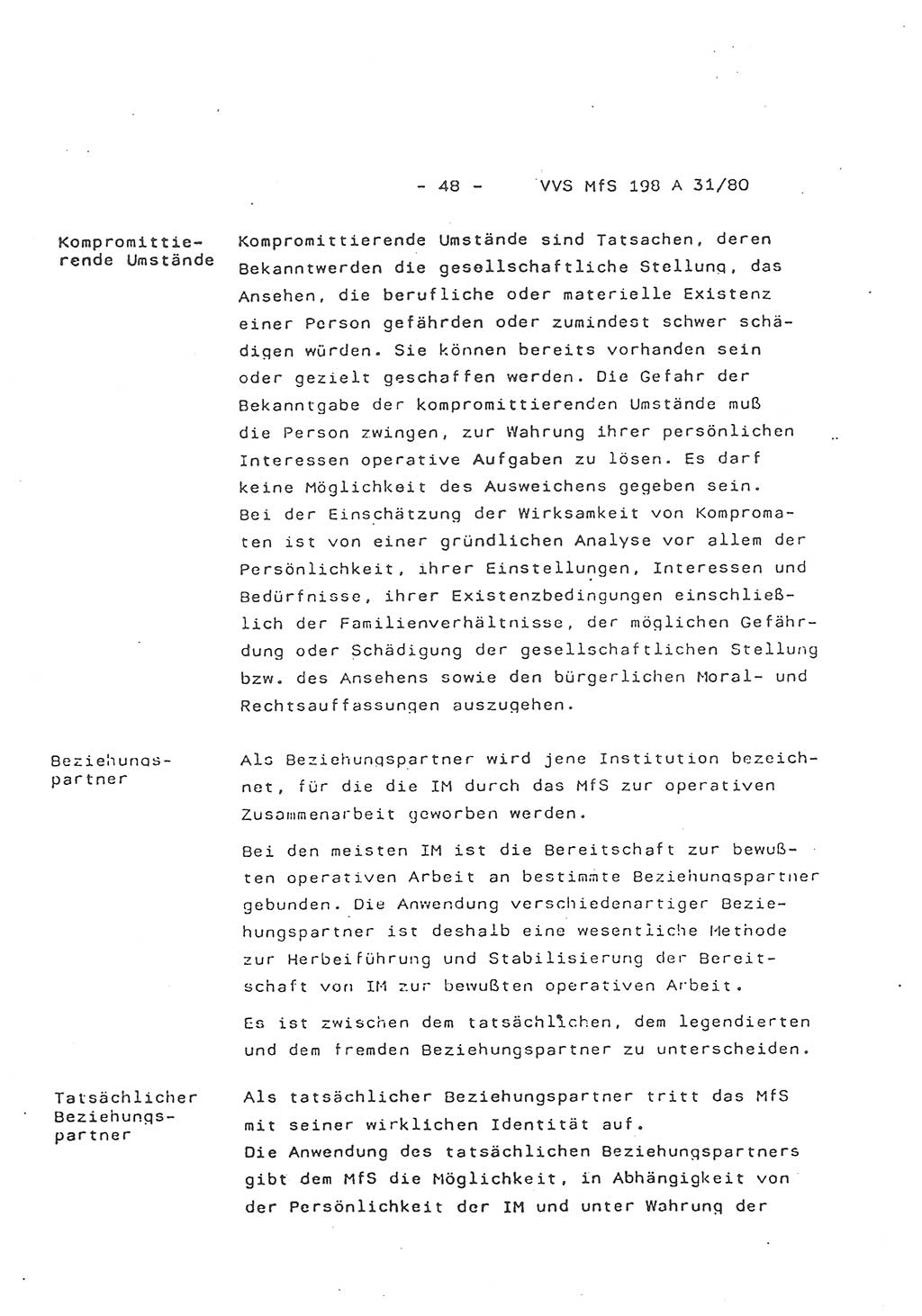 2. Kommentar zur Richtlinie 2/79, Die Anforderungen an Inoffizielle Mitarbeiter der Diensteinheiten der Aufklärung des MfS, Die IM-Kategorien, Deutsche Demokratische Republik (DDR), Ministerium für Staatssicherheit (MfS), Hauptverwaltung A (HV A), Vertrauliche Verschlußsache (VVS) 198 A 31/80, Berlin 1980, Blatt 48 (Komm. RL 2/79 DDR MfS HV A VVS 198 A 31/80 1980, Bl. 48)