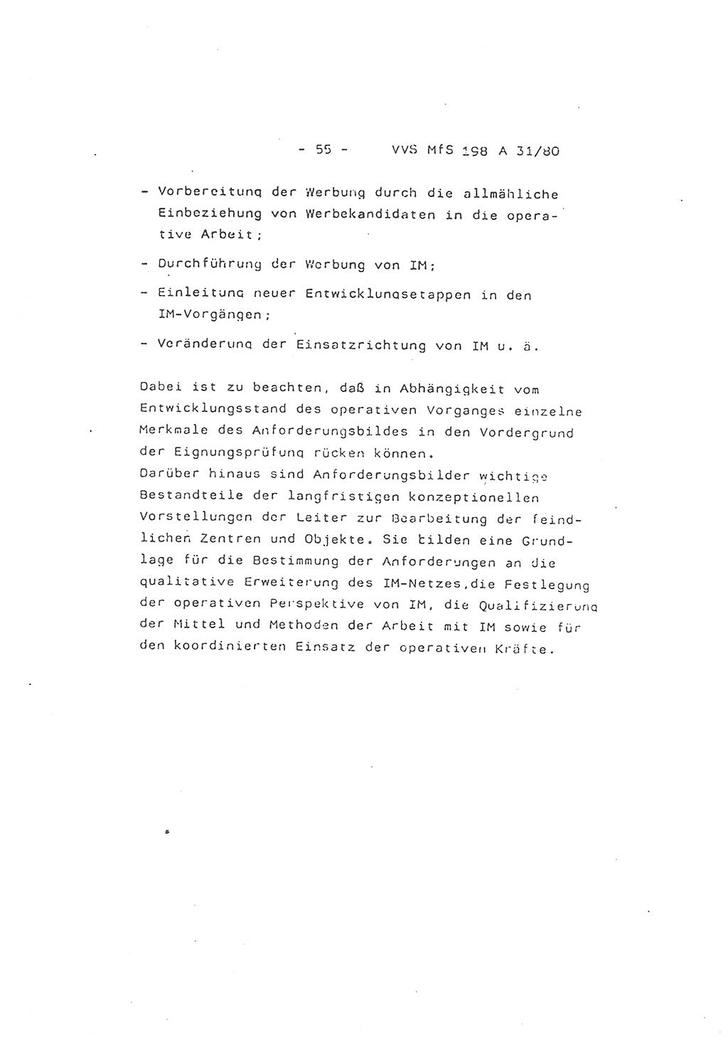 2. Kommentar zur Richtlinie 2/79, Die Anforderungen an Inoffizielle Mitarbeiter der Diensteinheiten der Aufklärung des MfS, Die IM-Kategorien, Deutsche Demokratische Republik (DDR), Ministerium für Staatssicherheit (MfS), Hauptverwaltung A (HV A), Vertrauliche Verschlußsache (VVS) 198 A 31/80, Berlin 1980, Blatt 55 (Komm. RL 2/79 DDR MfS HV A VVS 198 A 31/80 1980, Bl. 55)