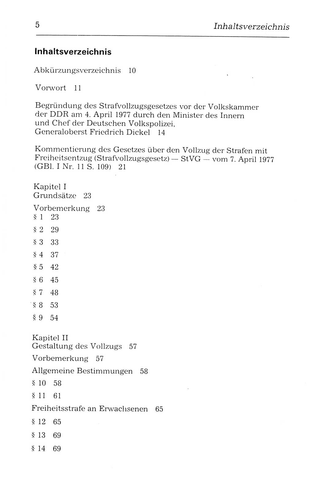 Kommentar zum Strafvollzugsgesetz [(StVG) Deutsche Demokratische Republik (DDR)] 1980, Seite 5 (Komm. StVG DDR 1980, S. 5)