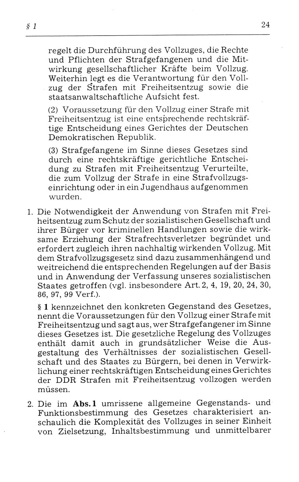 Kommentar zum Strafvollzugsgesetz [(StVG) Deutsche Demokratische Republik (DDR)] 1980, Seite 24 (Komm. StVG DDR 1980, S. 24)