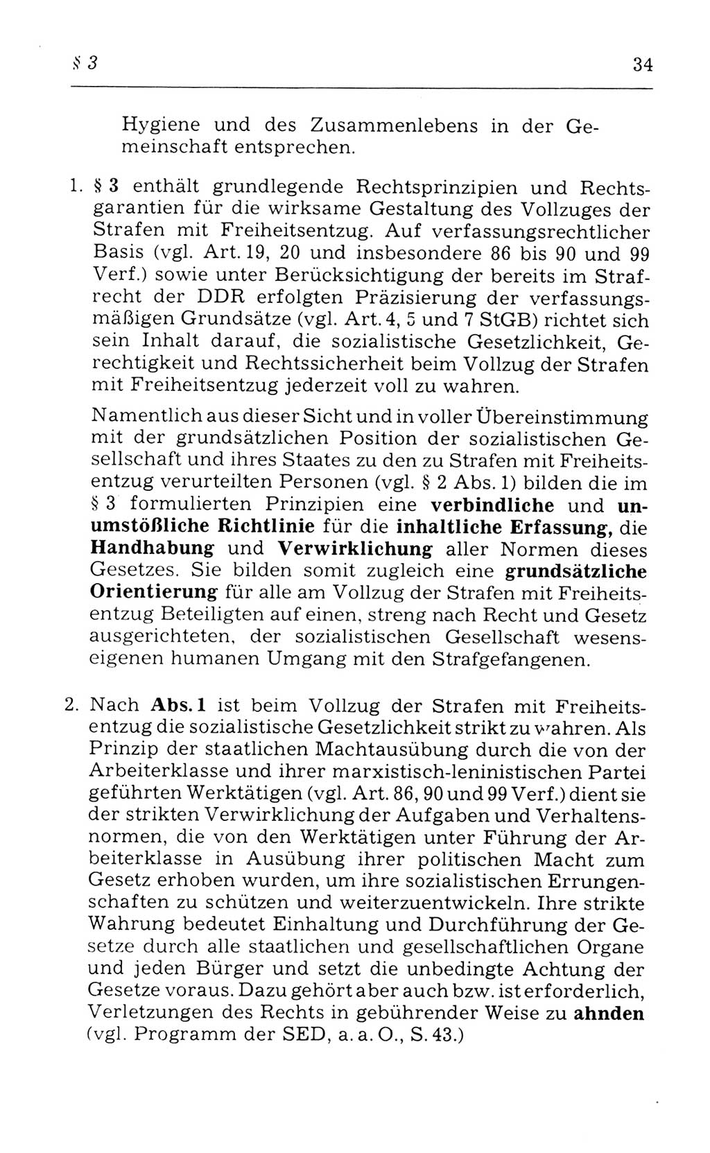 Kommentar zum Strafvollzugsgesetz [(StVG) Deutsche Demokratische Republik (DDR)] 1980, Seite 34 (Komm. StVG DDR 1980, S. 34)
