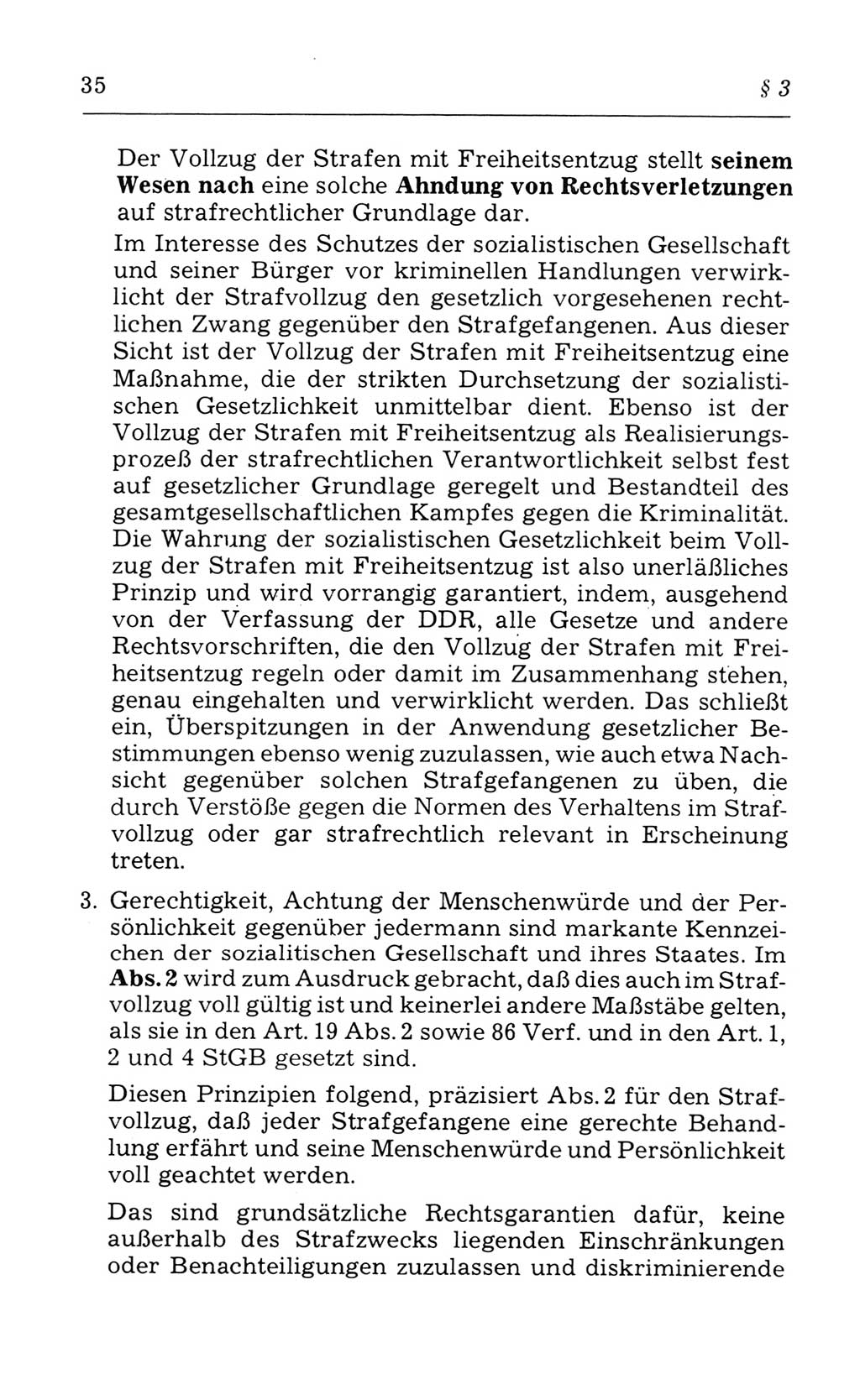 Kommentar zum Strafvollzugsgesetz [(StVG) Deutsche Demokratische Republik (DDR)] 1980, Seite 35 (Komm. StVG DDR 1980, S. 35)