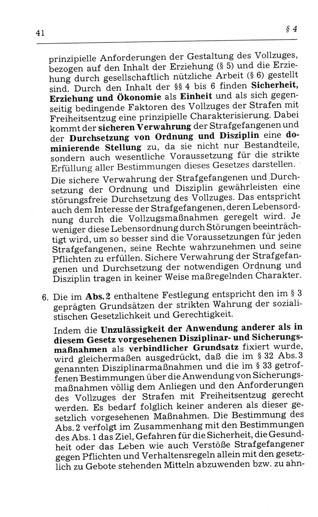 Kommentar zum Strafvollzugsgesetz [(StVG) Deutsche Demokratische Republik (DDR)] 1980, Seite 41 (Komm. StVG DDR 1980, S. 41)