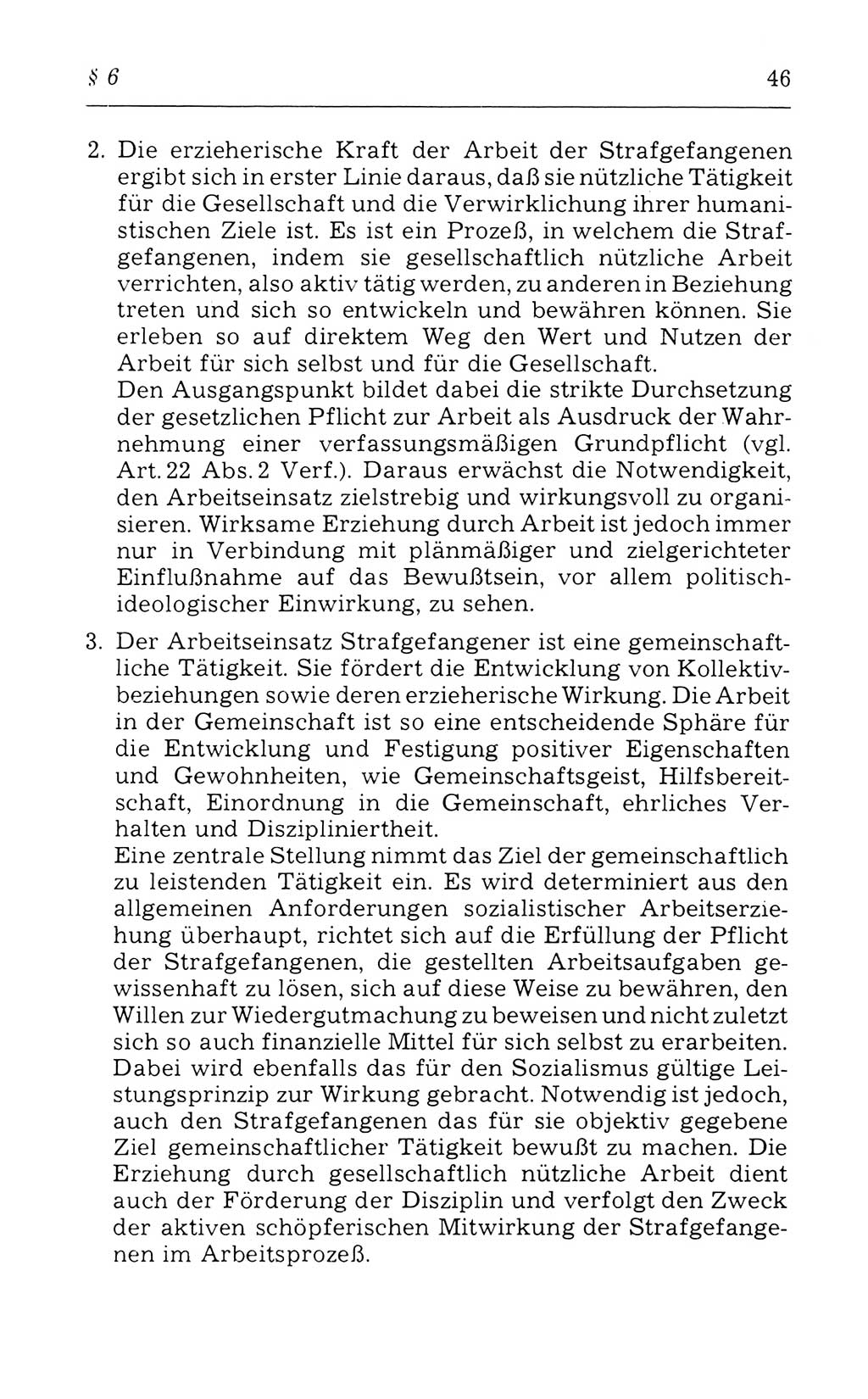 Kommentar zum Strafvollzugsgesetz [(StVG) Deutsche Demokratische Republik (DDR)] 1980, Seite 46 (Komm. StVG DDR 1980, S. 46)