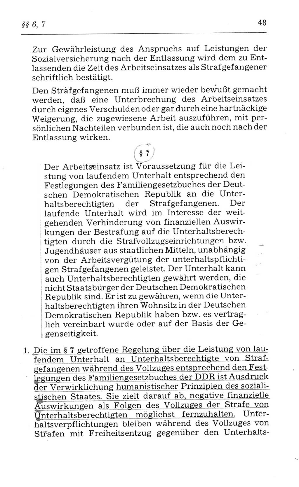 Kommentar zum Strafvollzugsgesetz [(StVG) Deutsche Demokratische Republik (DDR)] 1980, Seite 48 (Komm. StVG DDR 1980, S. 48)
