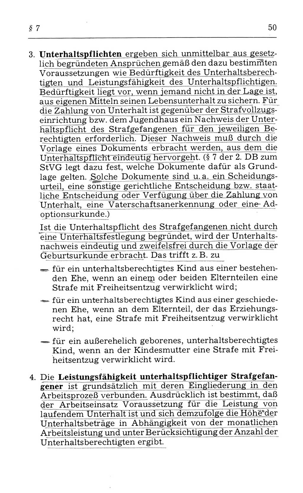 Kommentar zum Strafvollzugsgesetz [(StVG) Deutsche Demokratische Republik (DDR)] 1980, Seite 50 (Komm. StVG DDR 1980, S. 50)
