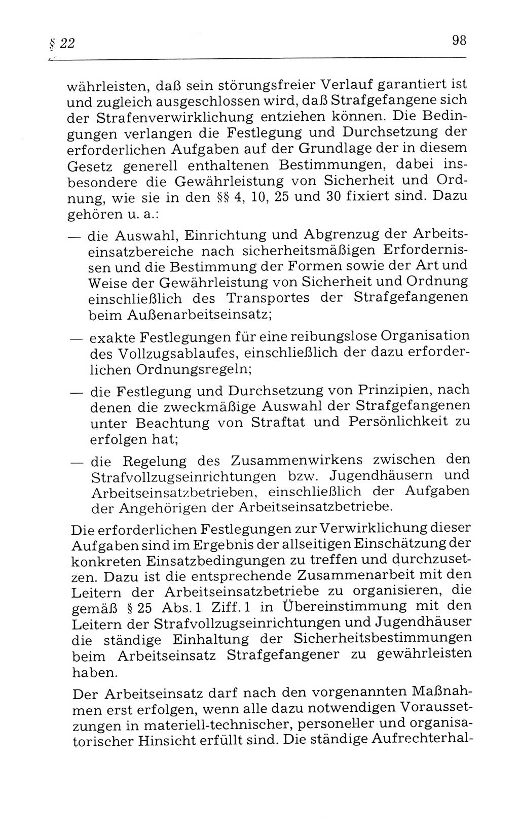 Kommentar zum Strafvollzugsgesetz [(StVG) Deutsche Demokratische Republik (DDR)] 1980, Seite 98 (Komm. StVG DDR 1980, S. 98)