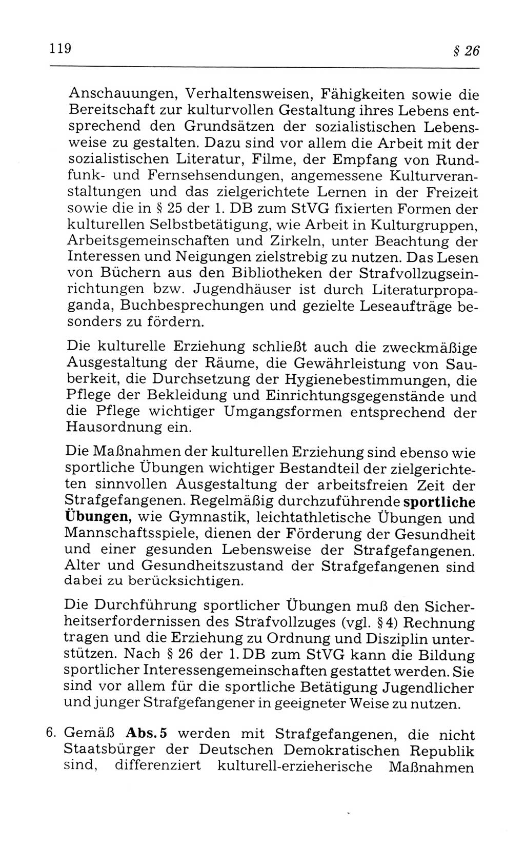 Kommentar zum Strafvollzugsgesetz [(StVG) Deutsche Demokratische Republik (DDR)] 1980, Seite 119 (Komm. StVG DDR 1980, S. 119)