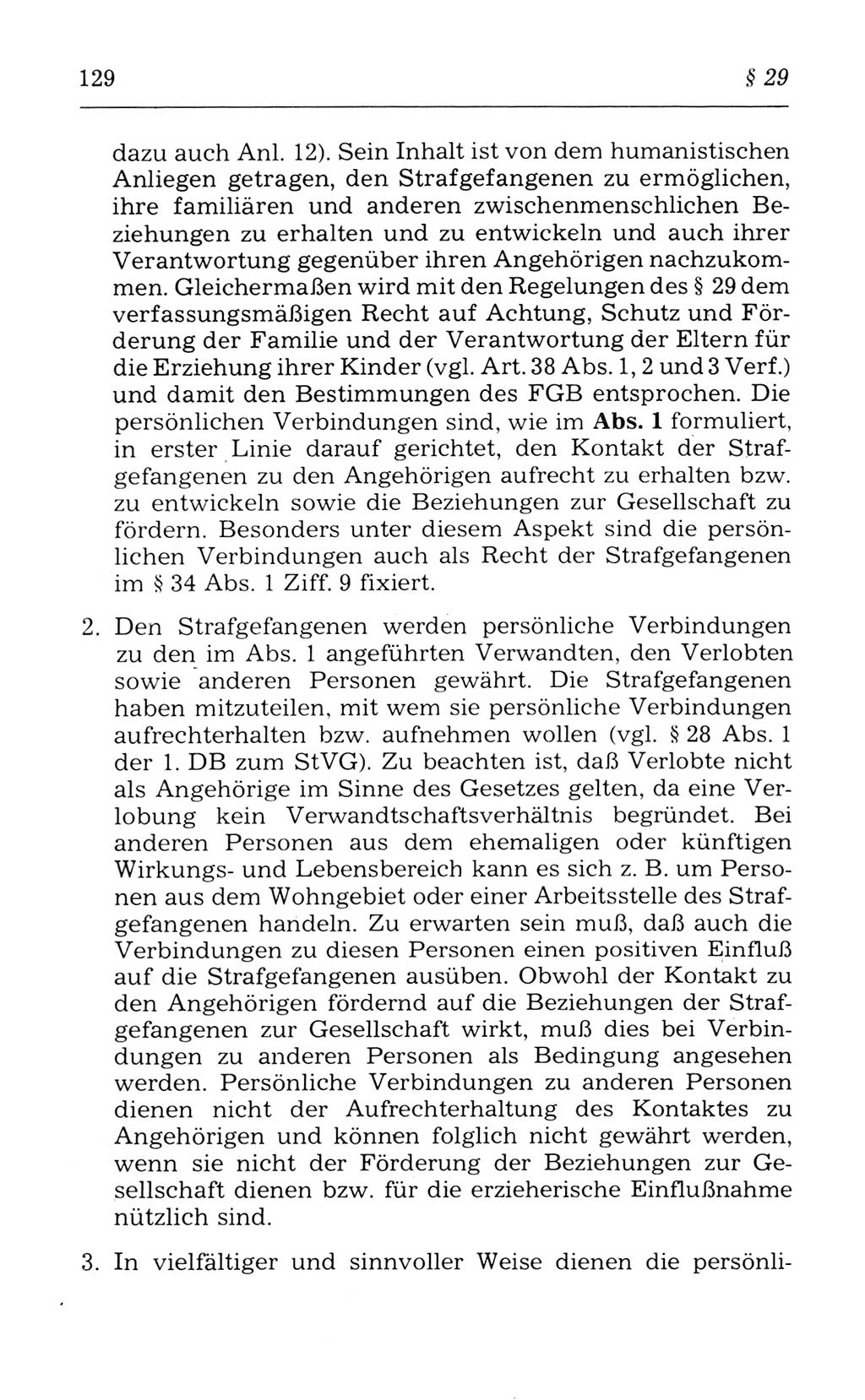 Kommentar zum Strafvollzugsgesetz [(StVG) Deutsche Demokratische Republik (DDR)] 1980, Seite 129 (Komm. StVG DDR 1980, S. 129)