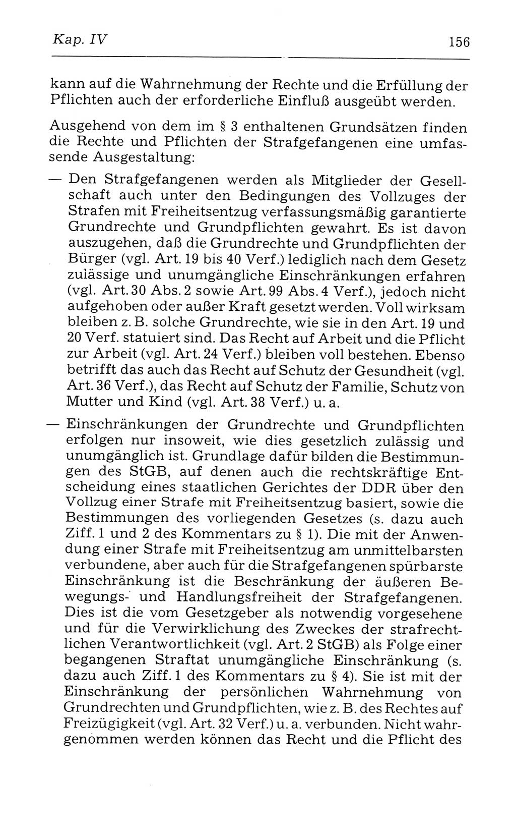 Kommentar zum Strafvollzugsgesetz [(StVG) Deutsche Demokratische Republik (DDR)] 1980, Seite 156 (Komm. StVG DDR 1980, S. 156)