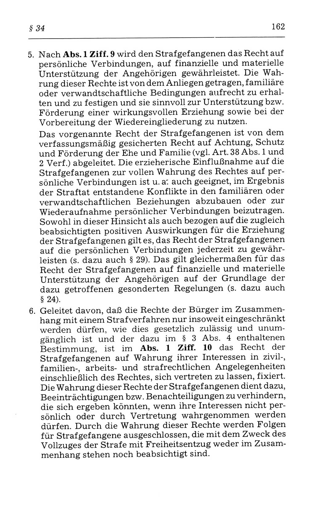 Kommentar zum Strafvollzugsgesetz [(StVG) Deutsche Demokratische Republik (DDR)] 1980, Seite 162 (Komm. StVG DDR 1980, S. 162)