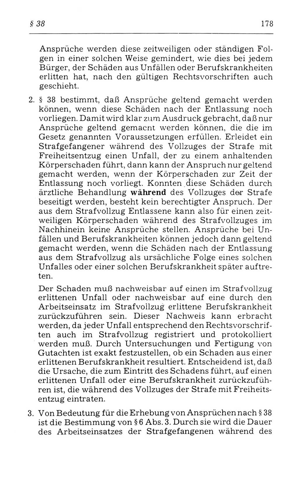 Kommentar zum Strafvollzugsgesetz [(StVG) Deutsche Demokratische Republik (DDR)] 1980, Seite 178 (Komm. StVG DDR 1980, S. 178)